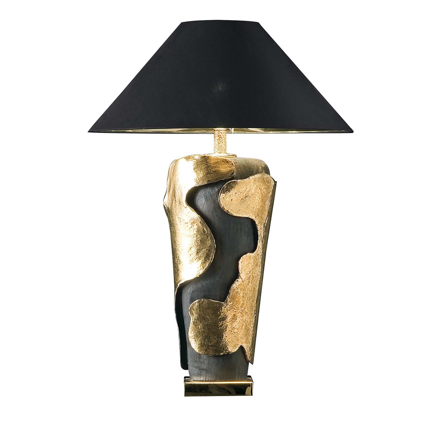 CL1845 Lampe aus handgeschnitzter Majolika und vergoldetem Messing - Hauptansicht