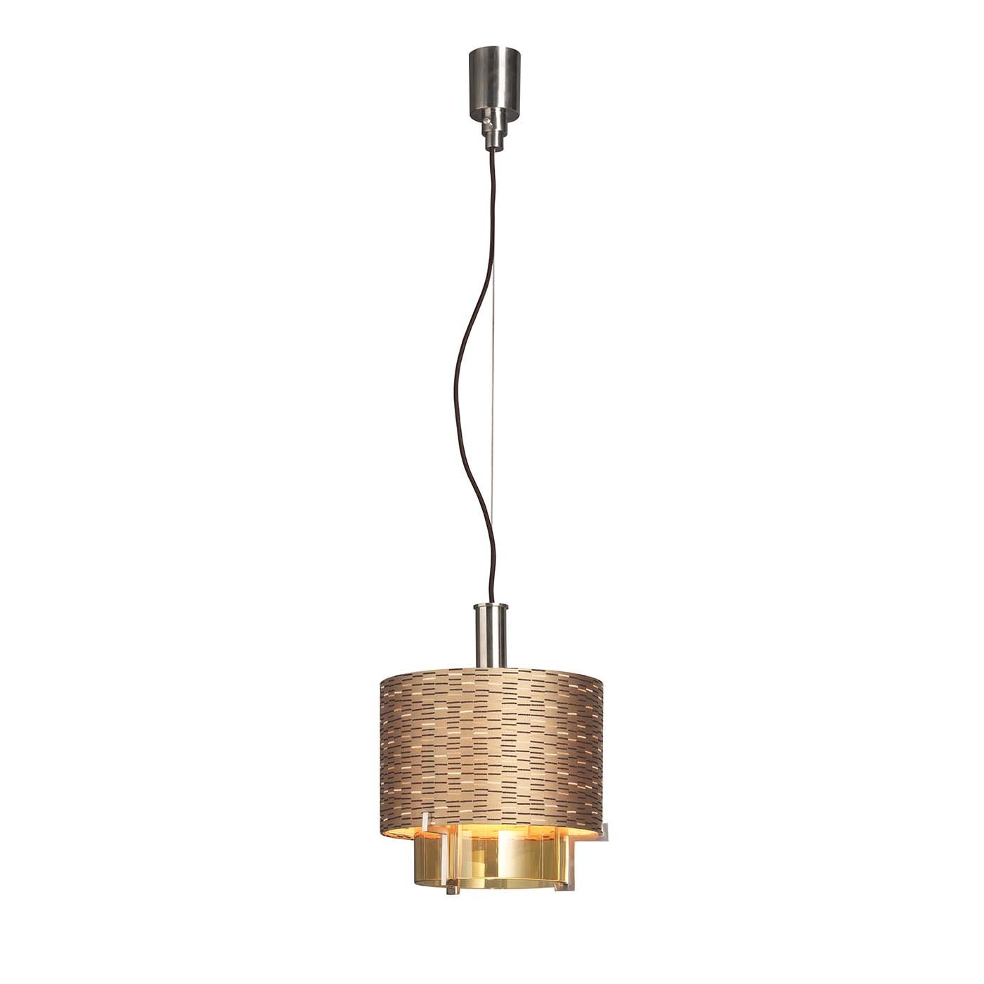 7284/AR/1/S Nickel and Crystal Pendant Light - Main view
