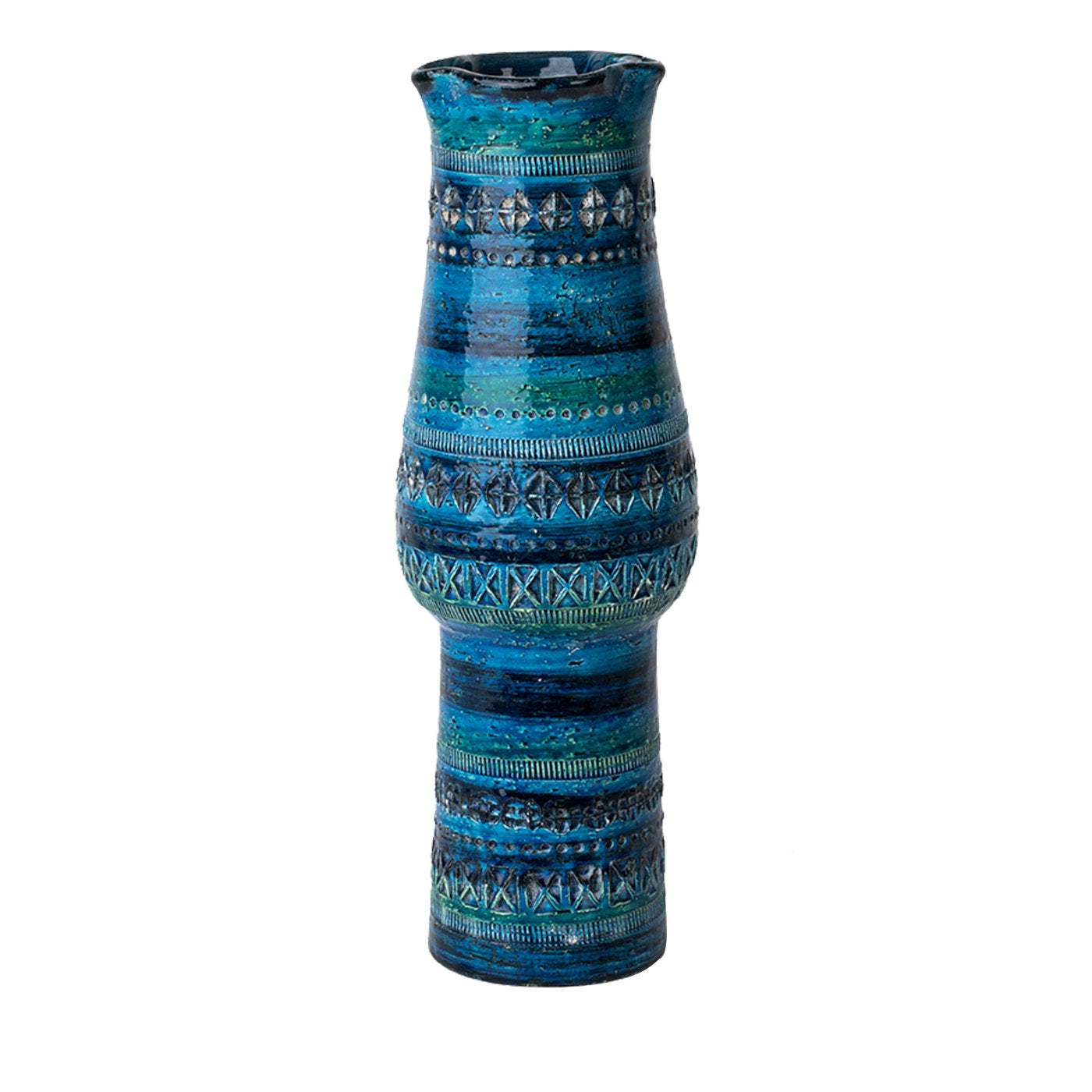 Rimini Blue Tall Vase by Aldo Londi - Main view