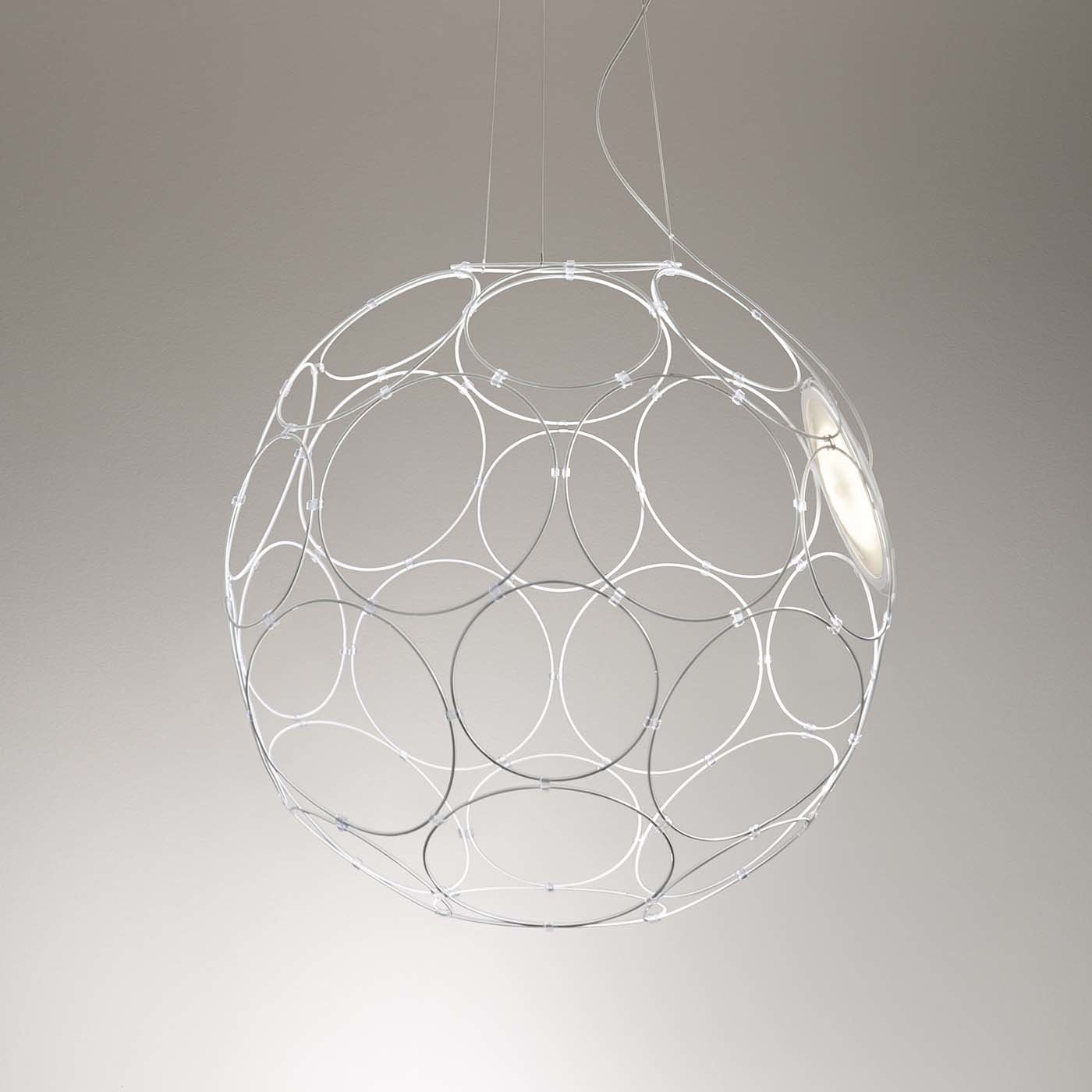 Giro White Pendant Lamp by Formfjord Studio - Alternative view 1