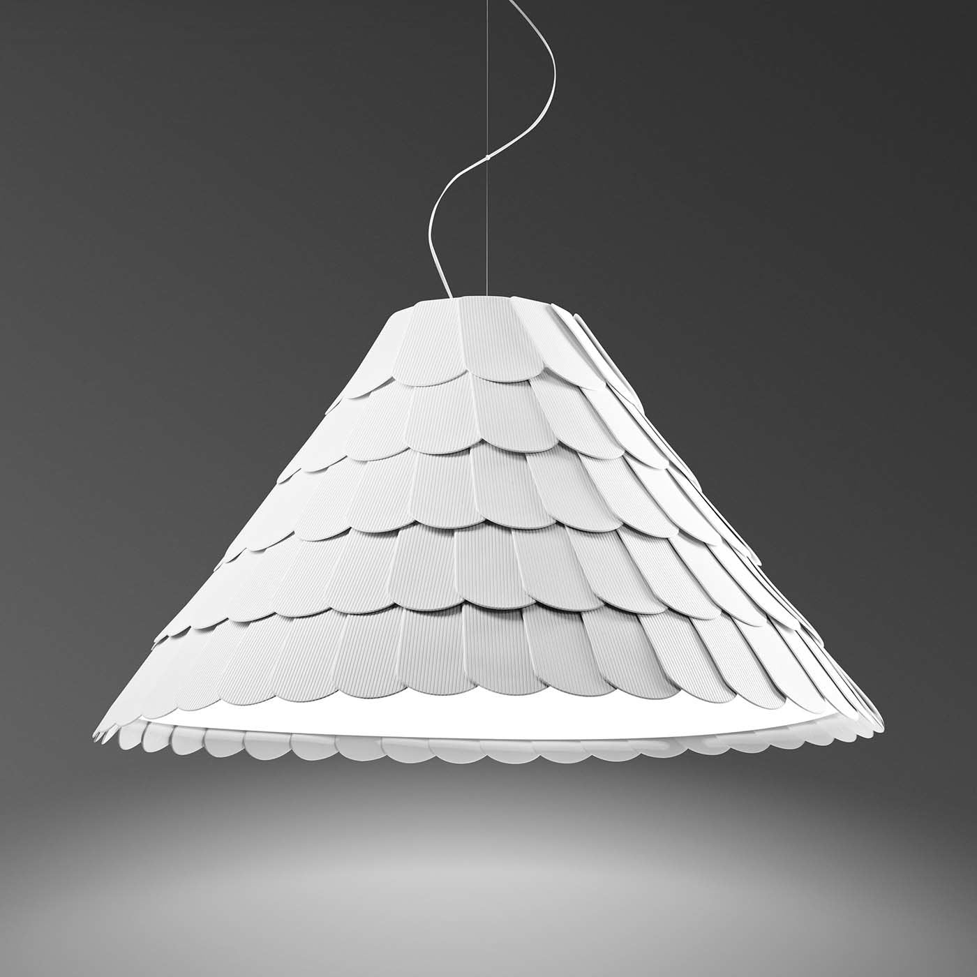 Roofer White Pendant Lamp #1 by Benjamin Hubert  - Alternative view 1