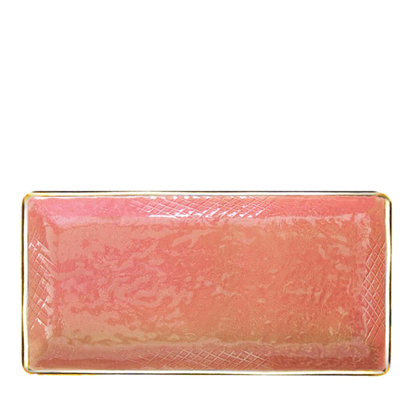 Preta Oro Set di 6 piatti rettangolari rosa polvere da 30 cm - Vista principale