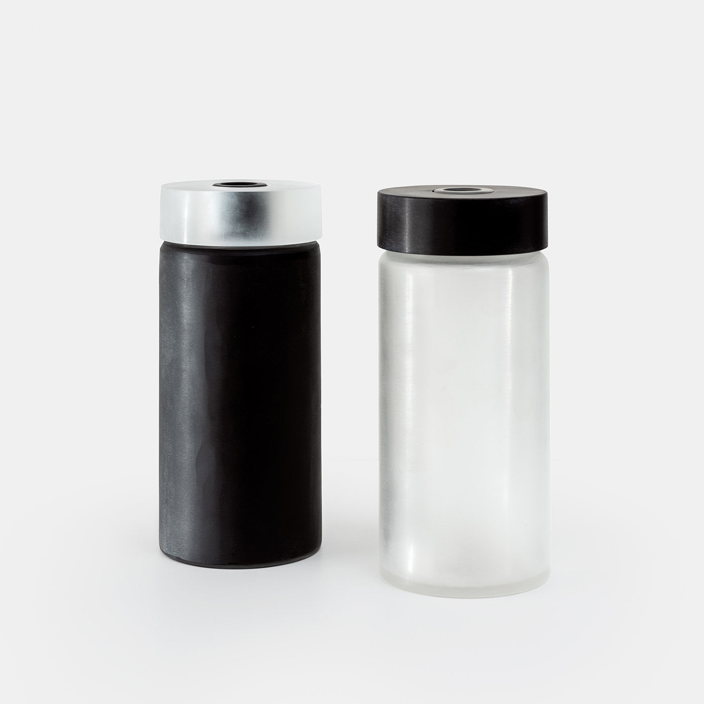 The Tall Cylinder Glass Vase in White and Black - Alternative view 1