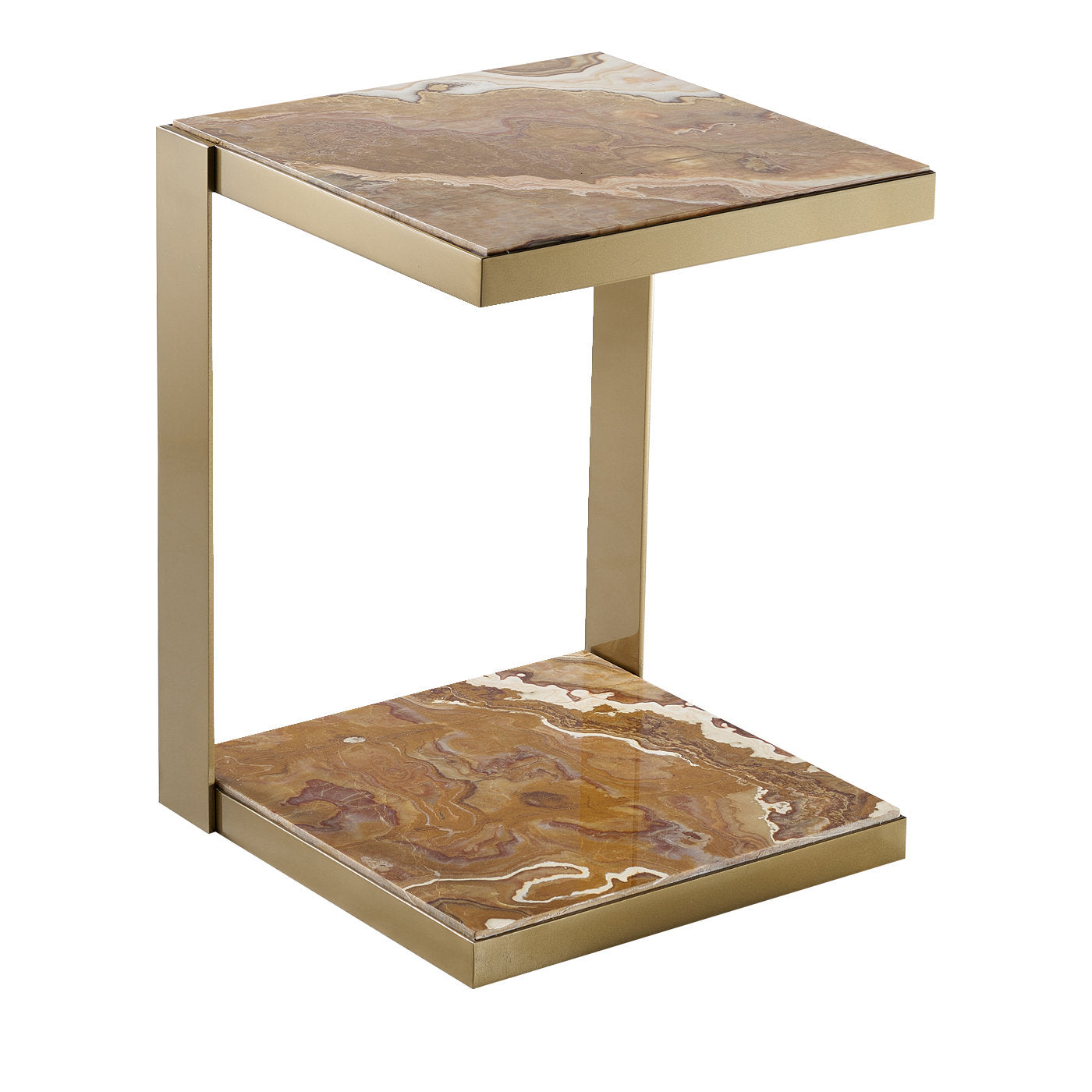 Amaranta Small Side Table Red Onyx - Main view