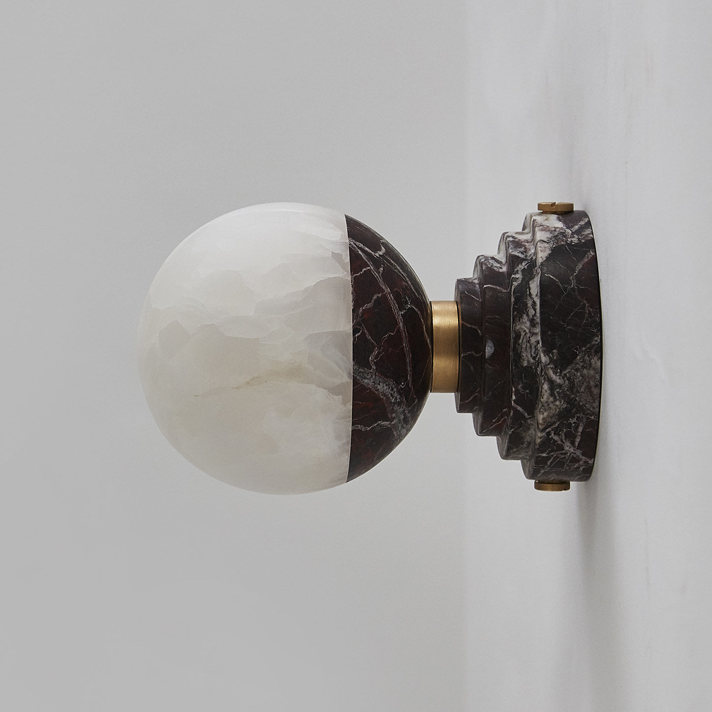 Lunar Sconce in Rosso Levanto Marble and Onyx  - Alternative view 2