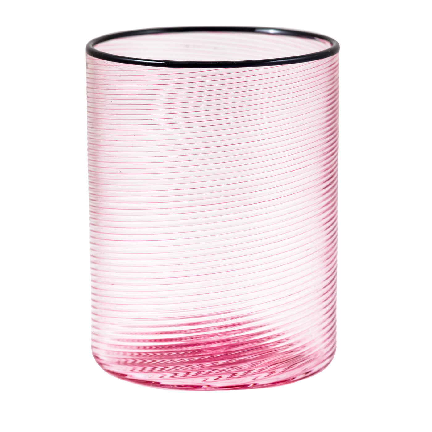Lote de 6 vasos de agua de Murano rosa burbujeante - Vista principal