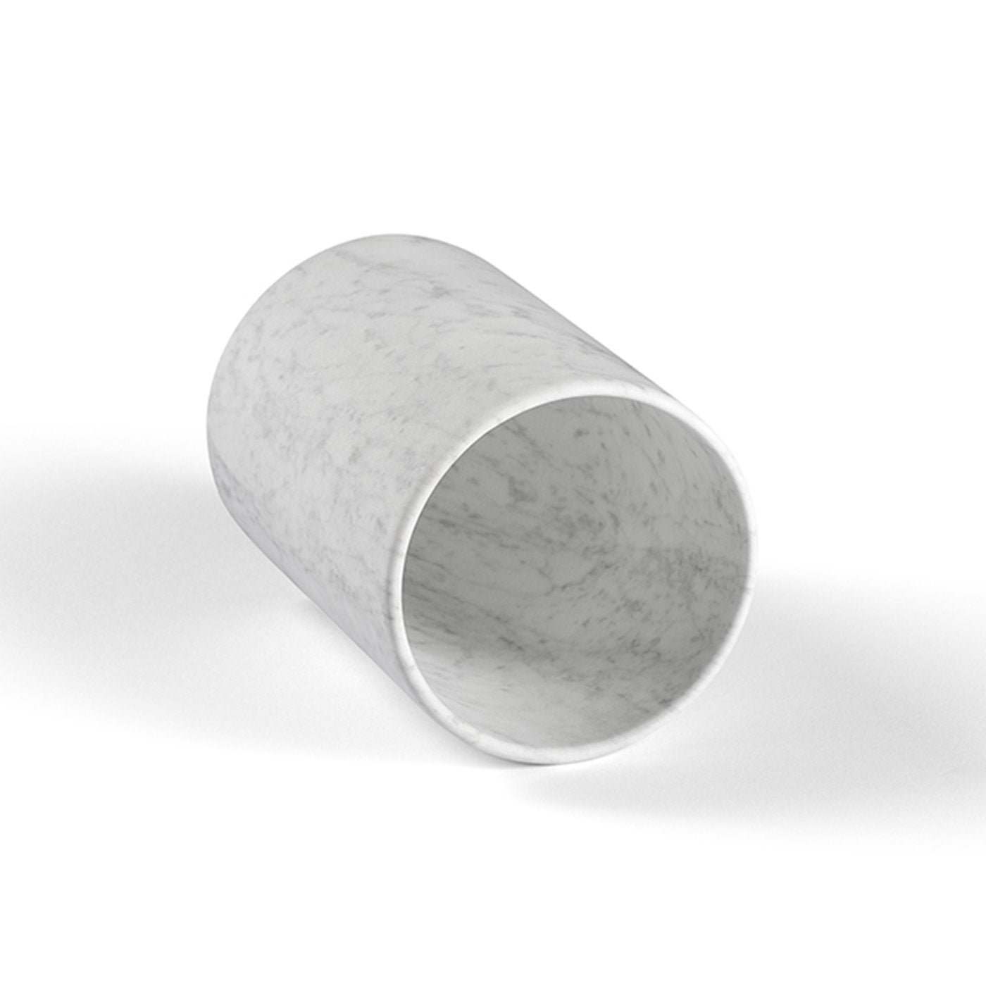 Ellipse Large Carrara Marble Container - Alternative view 1