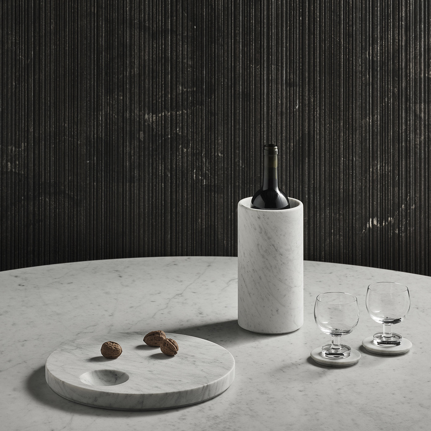 Enfriador de vino Ellipse de mármol de Carrara  - Vista alternativa 4