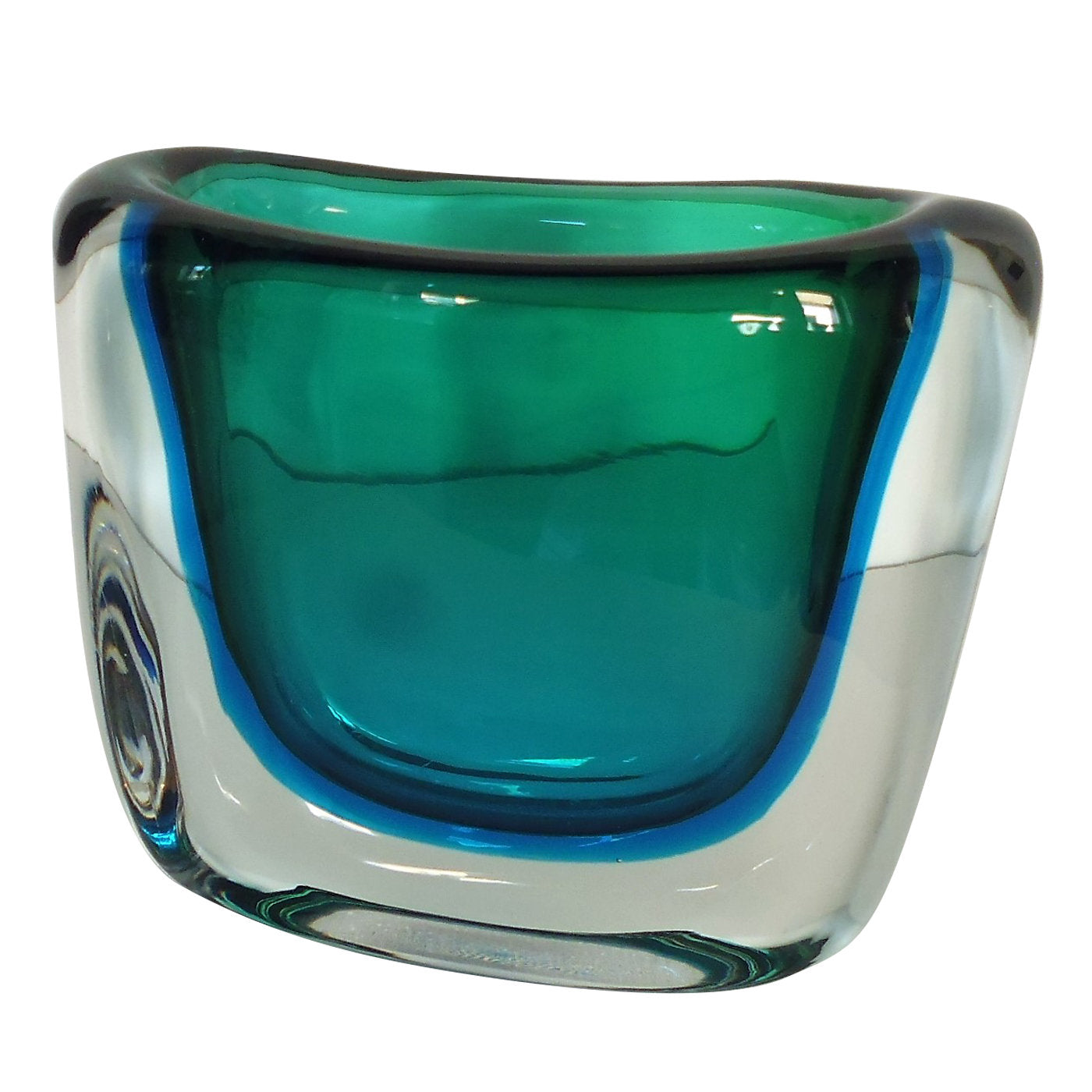 Aquamarine Small Quadro Vase - Main view