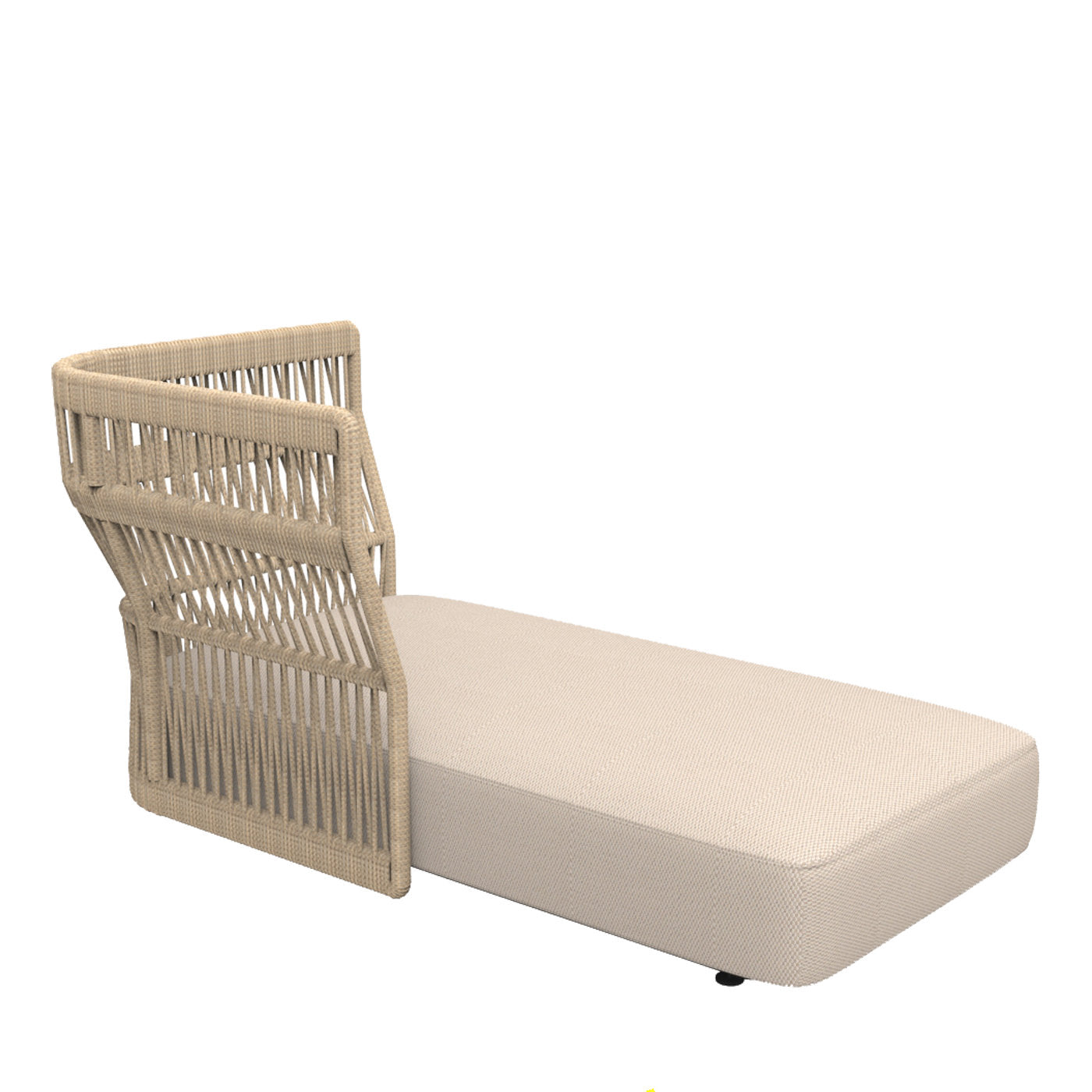 Sofa Lounge with Right Rope Backrest Beige - Main view