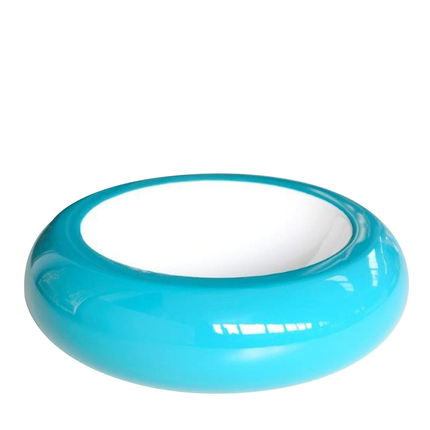 Round Turquoise-Lacquered Bowl - Main view