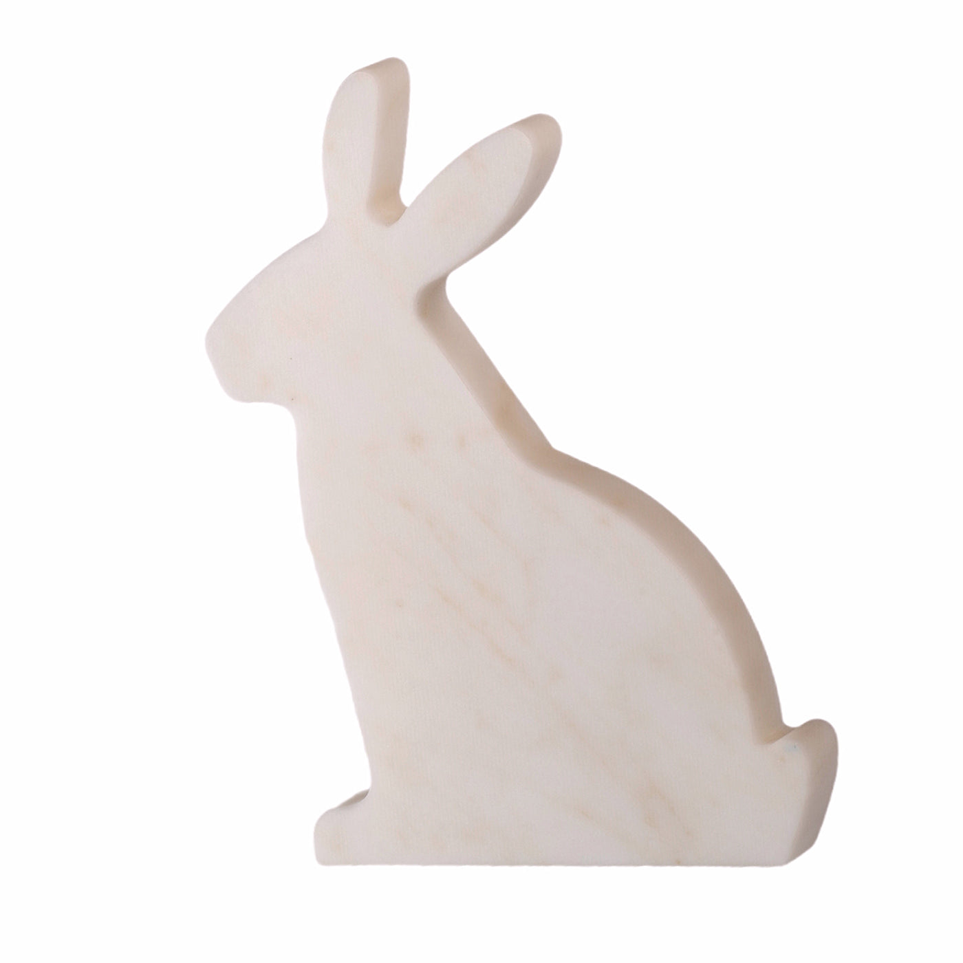 Weiße Carrara-Buchstütze Bunny rechts von Alessandra Grasso - Alternative Ansicht 1
