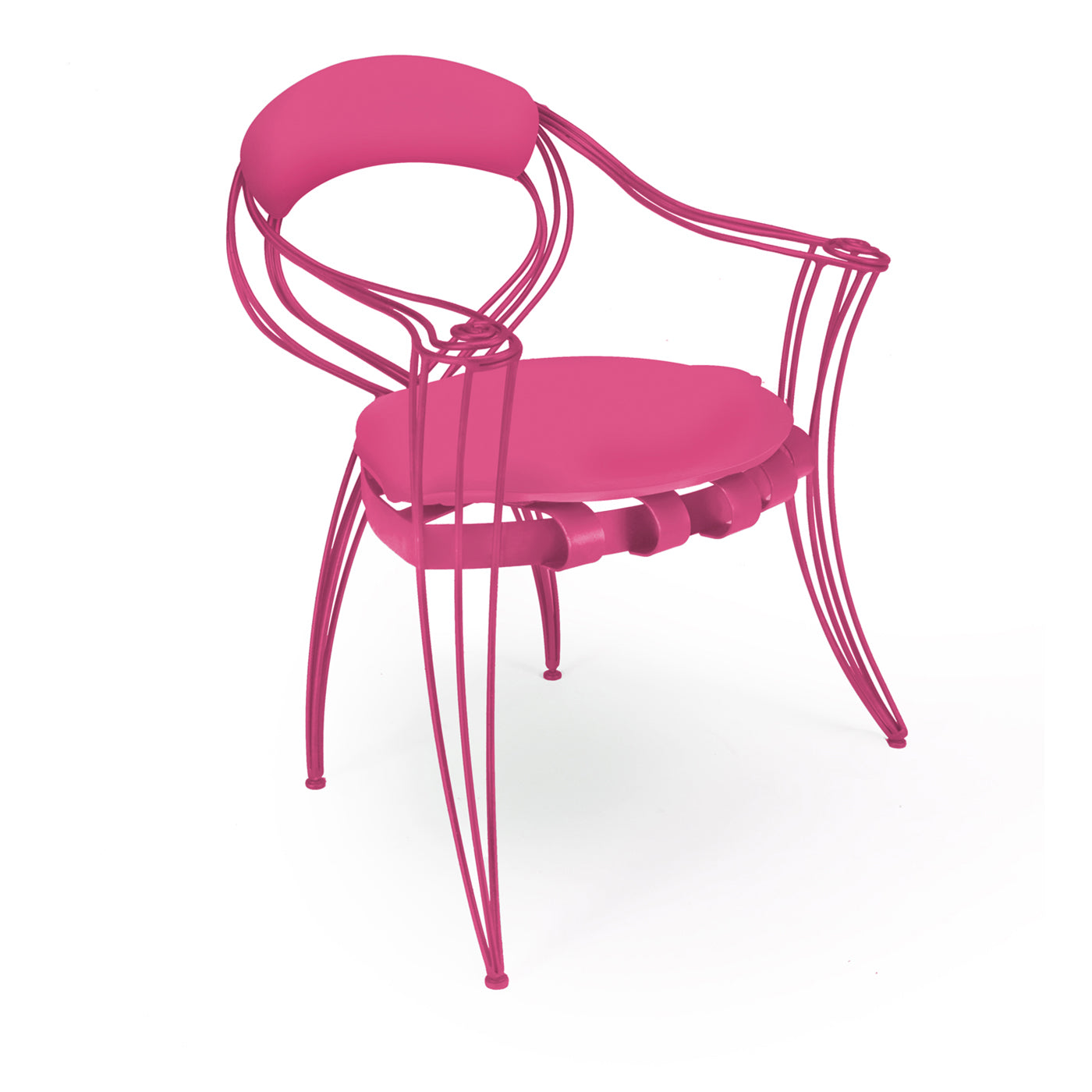 Opus Garden Magenta Chair with Armrests by Carlo Rampazzi - Alternative view 1