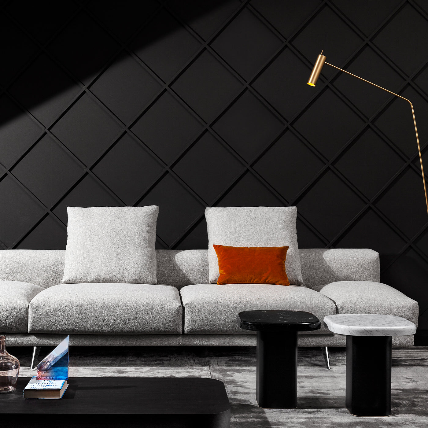 Re Set 580 White Sofa with Square Cushions by Gianluigi Landoni - Alternative view 3