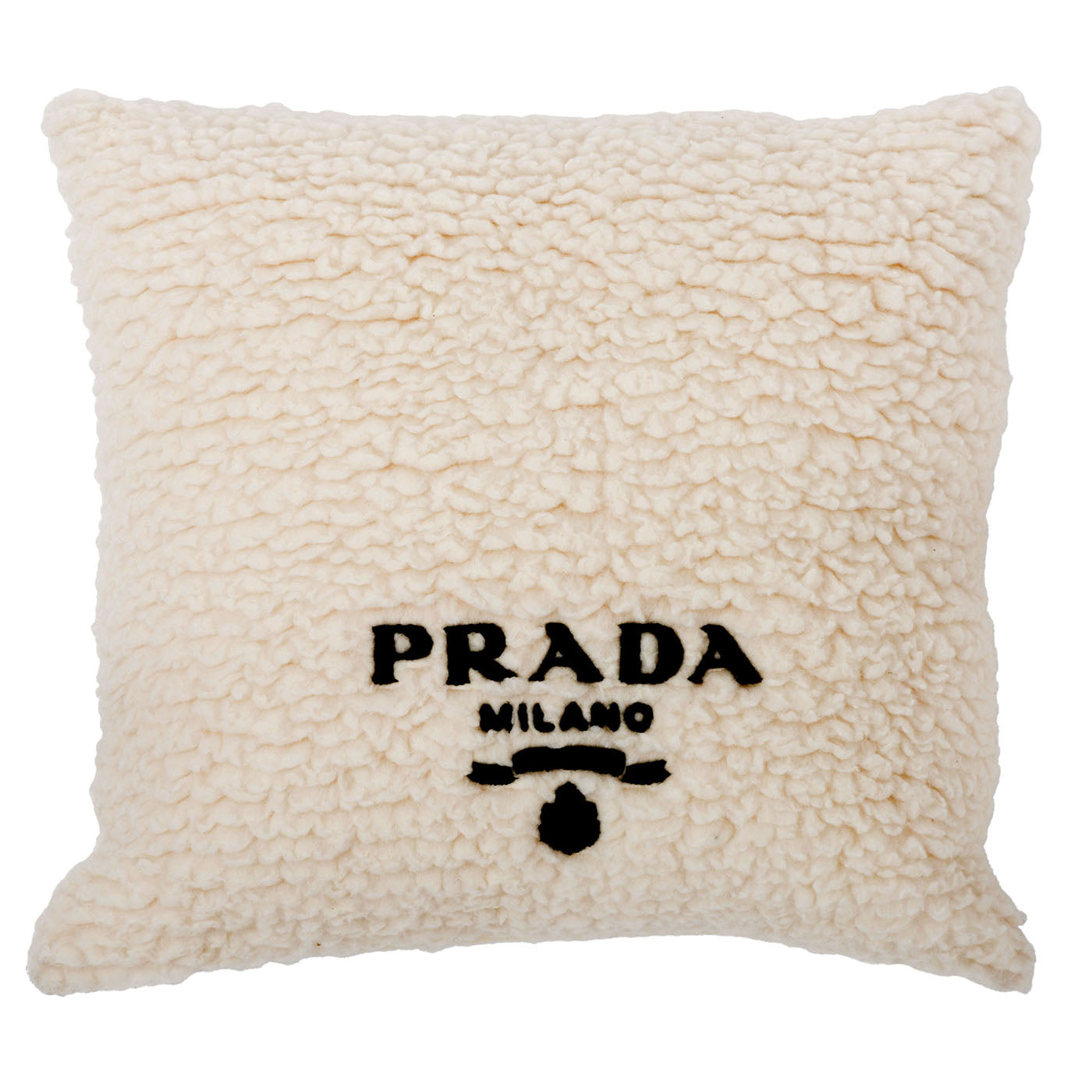 Faux-fur Cashmere and Wool Throw Square Pillow - Main view