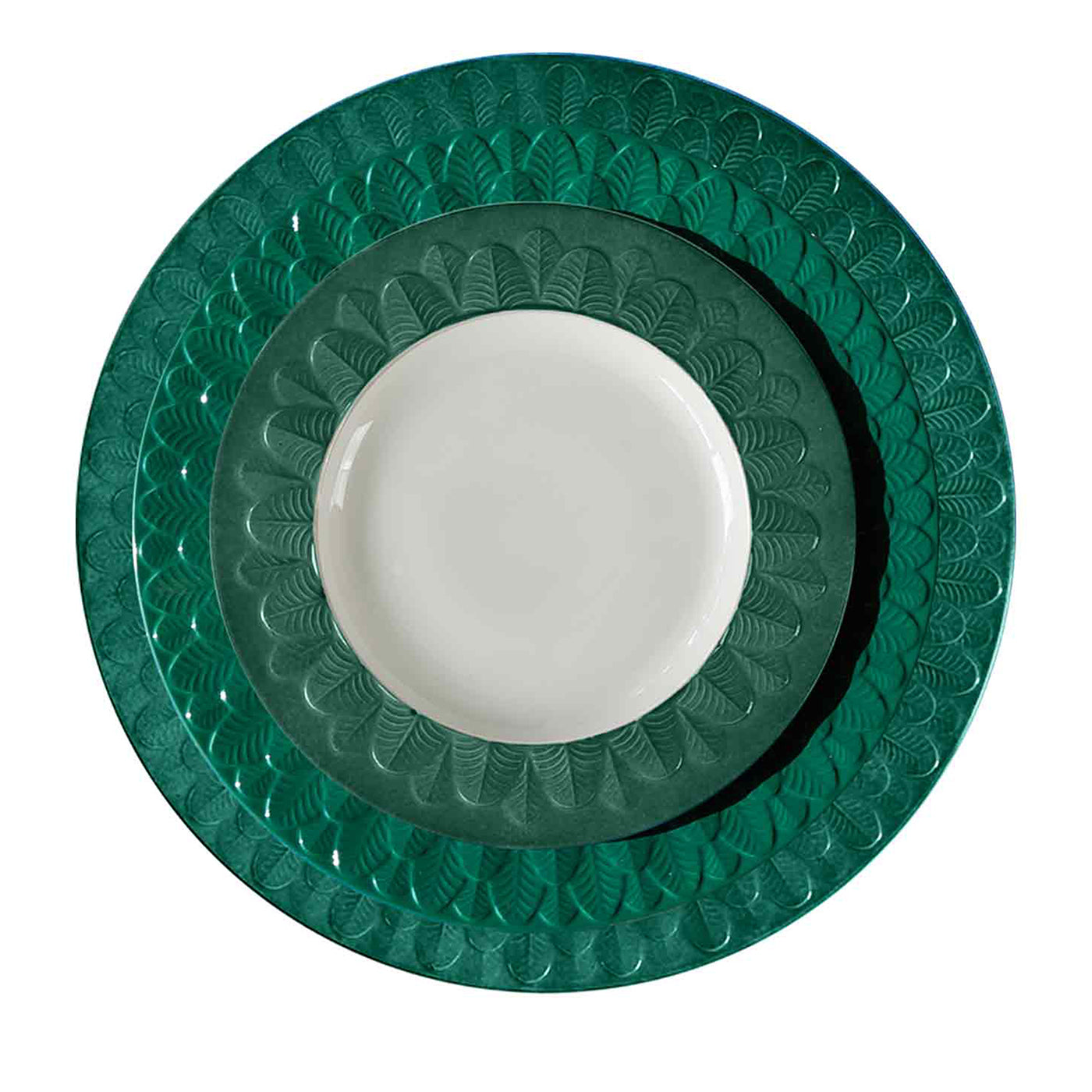 PEACOCK LAY PLATE - GREEN - Alternative view 2