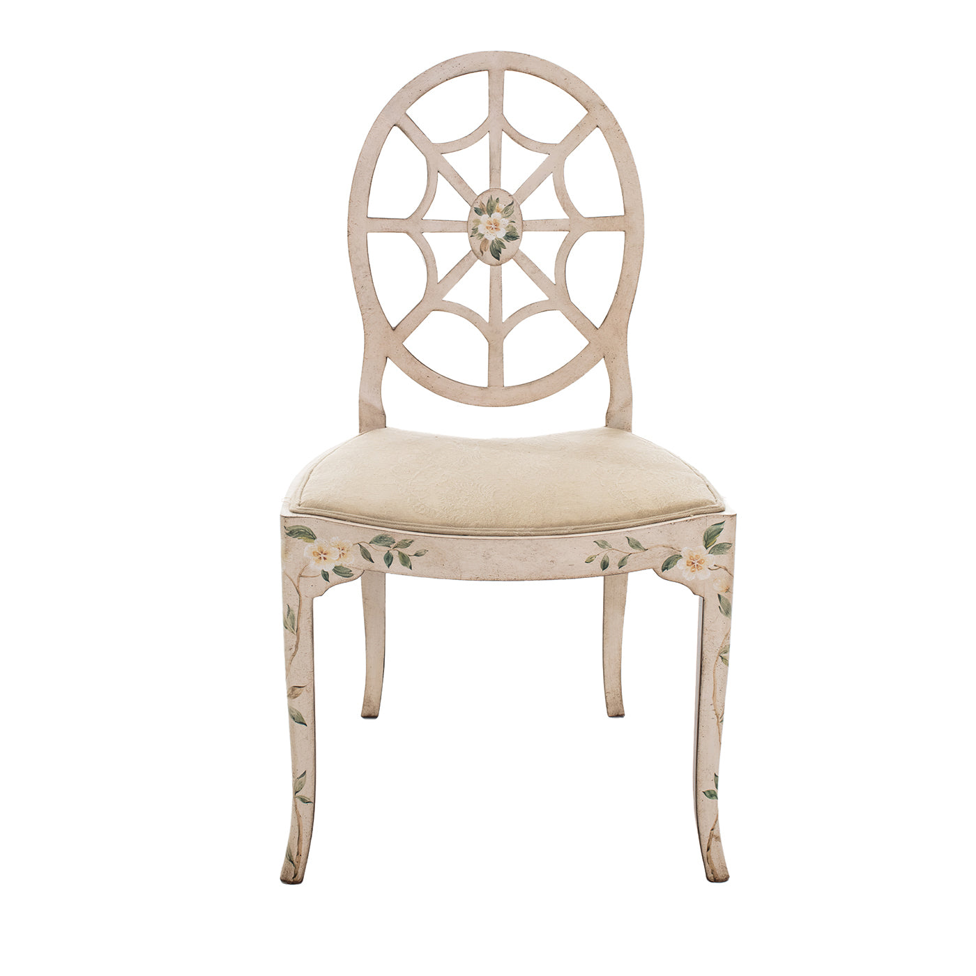Aqulieia Brenches & Flowers Cream Dining Chair  - Main view