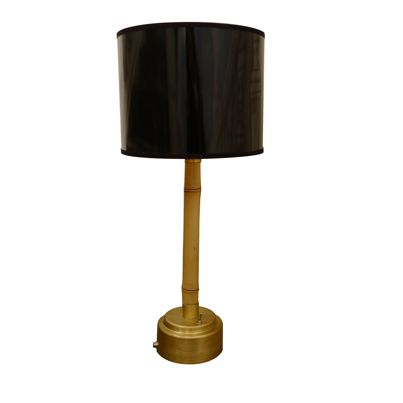 Funghetto Lampe à poser sans fil en bambou noir - Vue principale