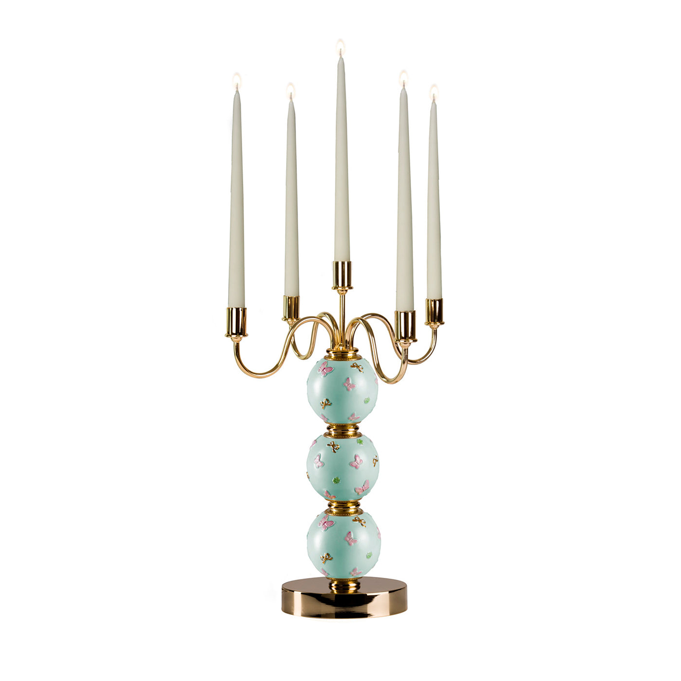 BUTTERFLY CANDELABRA 5 ARMS - LIGHT BLUE - Main view