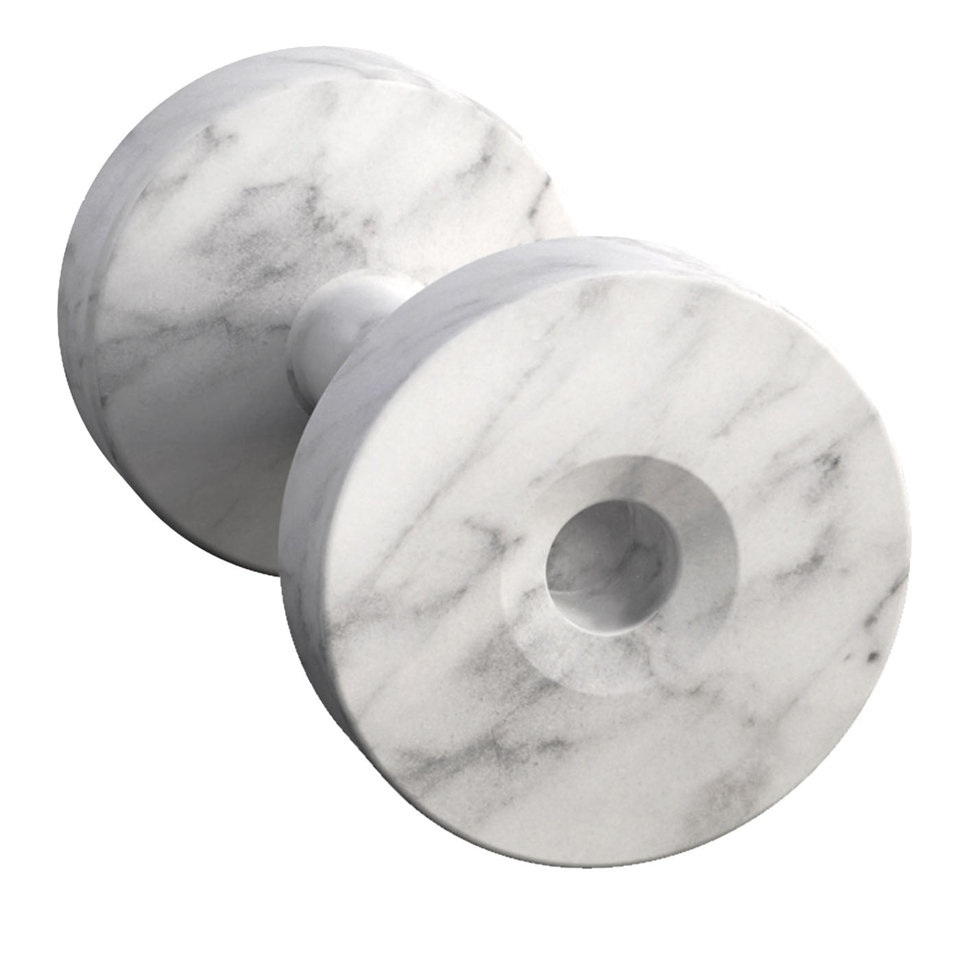 Tara Monolithic Marble Candleholder And Fitness Handlebar - Main view