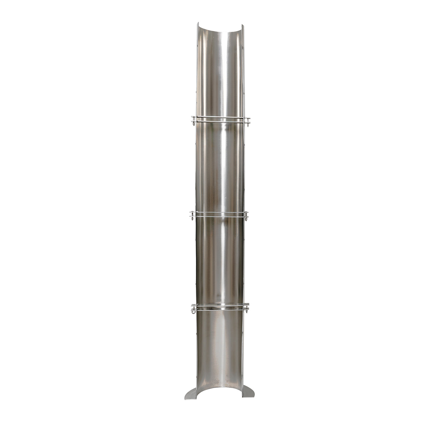 Marte Collection Stainless Steel Floor Candelabra - Main view