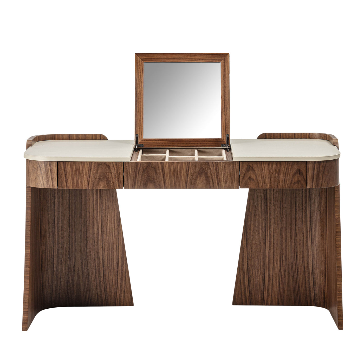 Shape Leather & Canaletto Walnut Vanity Desk - Main view