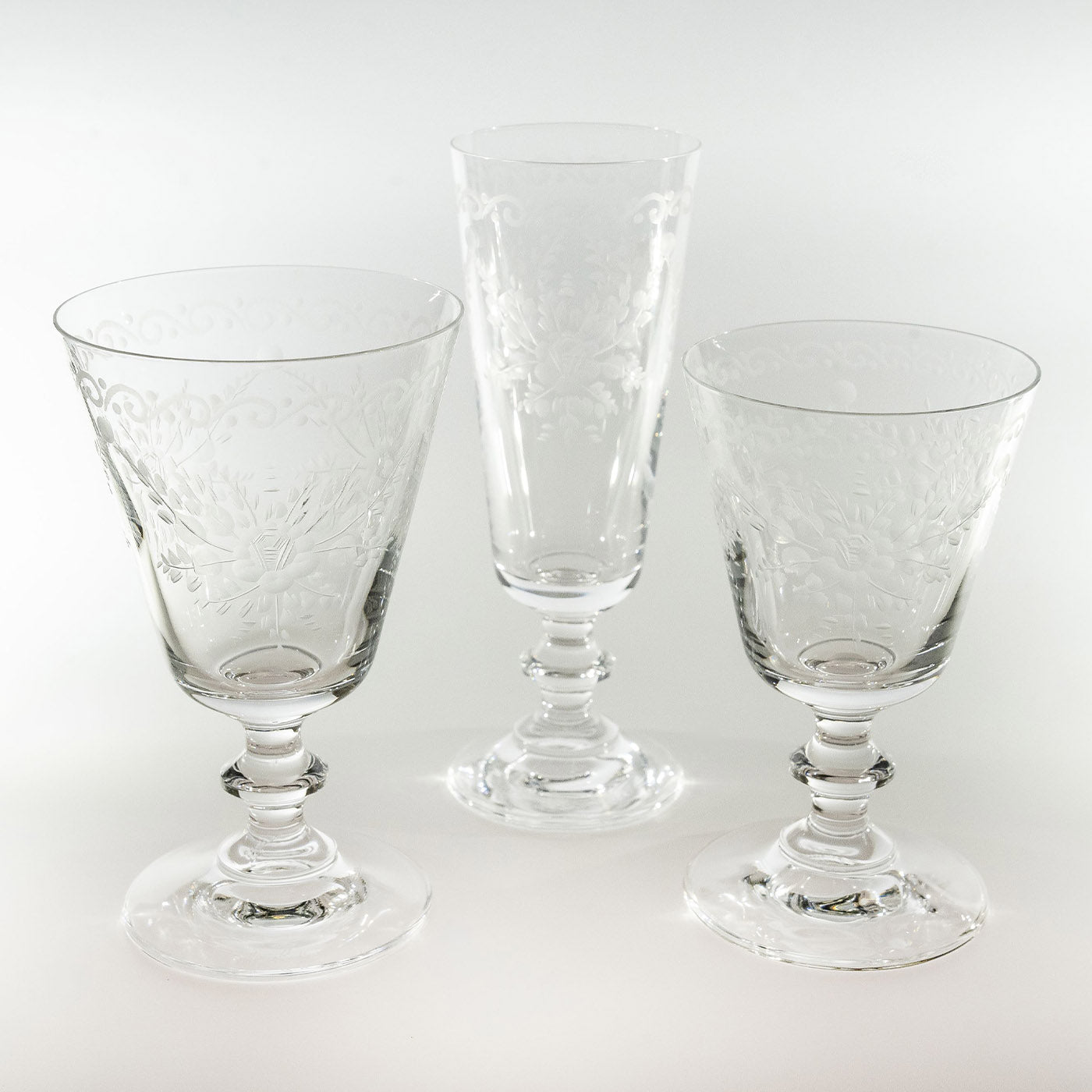 Vienna Set of 6 Etched Transparent Wine Glasses - Alternative view 2