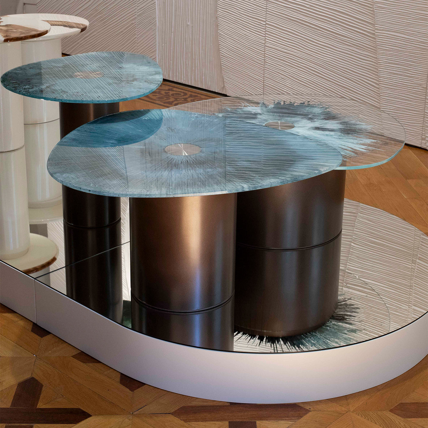 Tavolino grande Marea con piano in vetro temperato - Vista alternativa 3