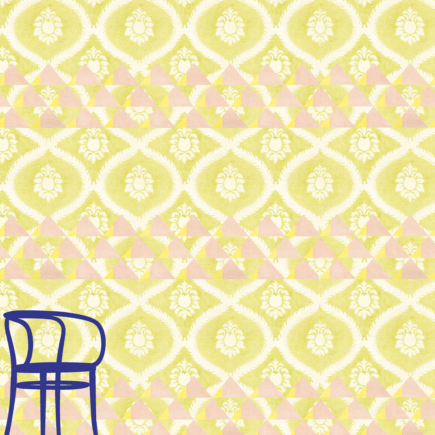 Ornamental Crush Floral & Geometric Wallpaper - Alternative view 1