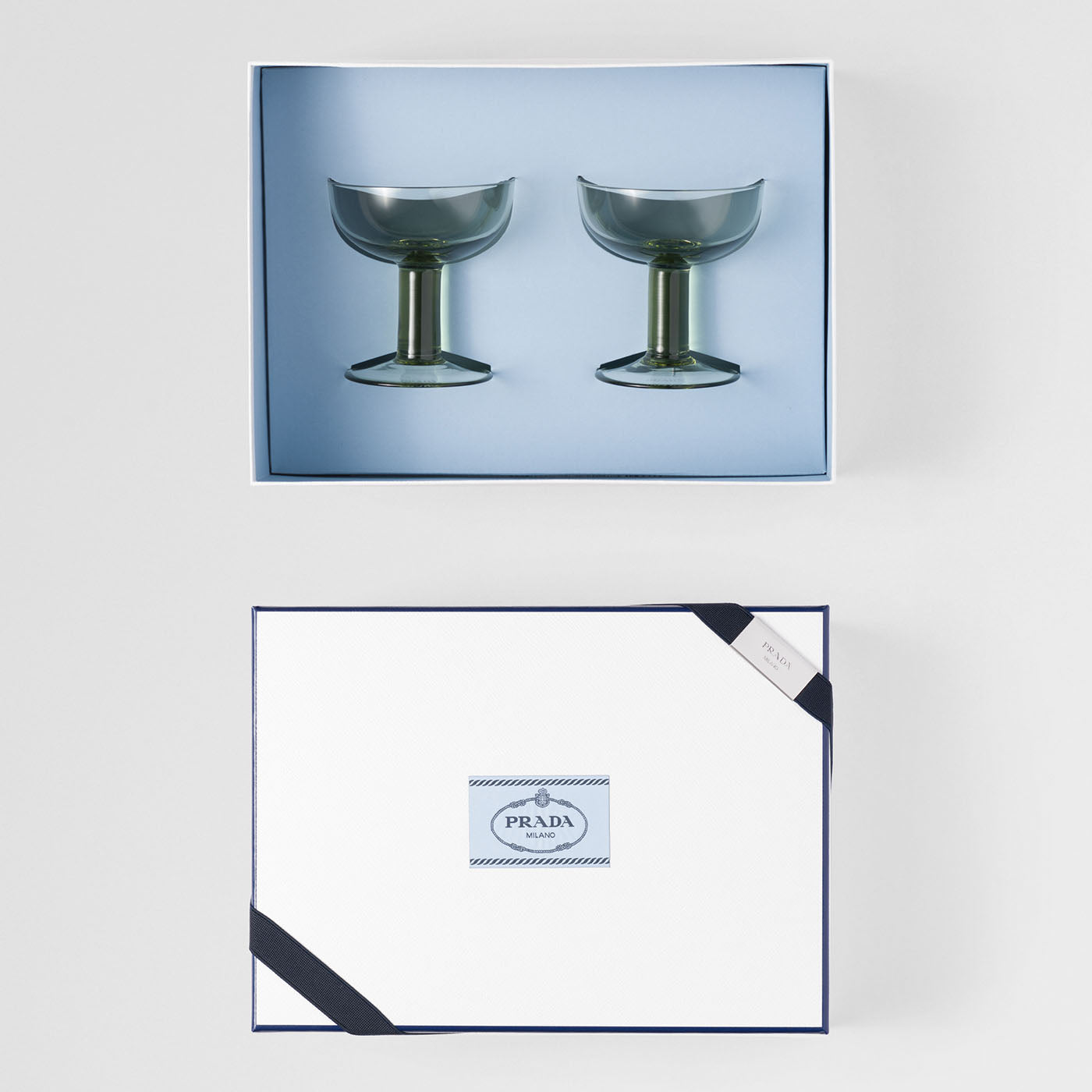 Set di due coppe da champagne in cristallo Plinth - Vista alternativa 4