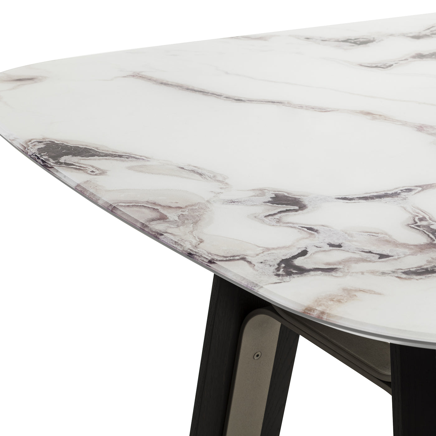 Bridge Trinity White Marble-Effect & Oak Table - Alternative view 1