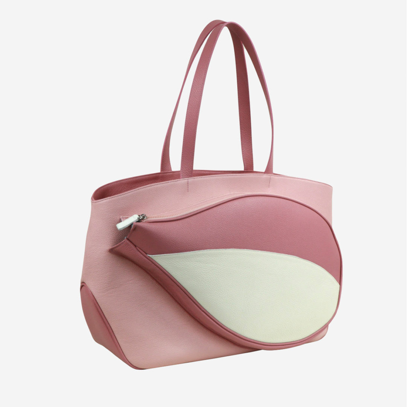 Sport Pink and White Bag With Tennis-Racket-Shaped Pocket - Alternative view 3