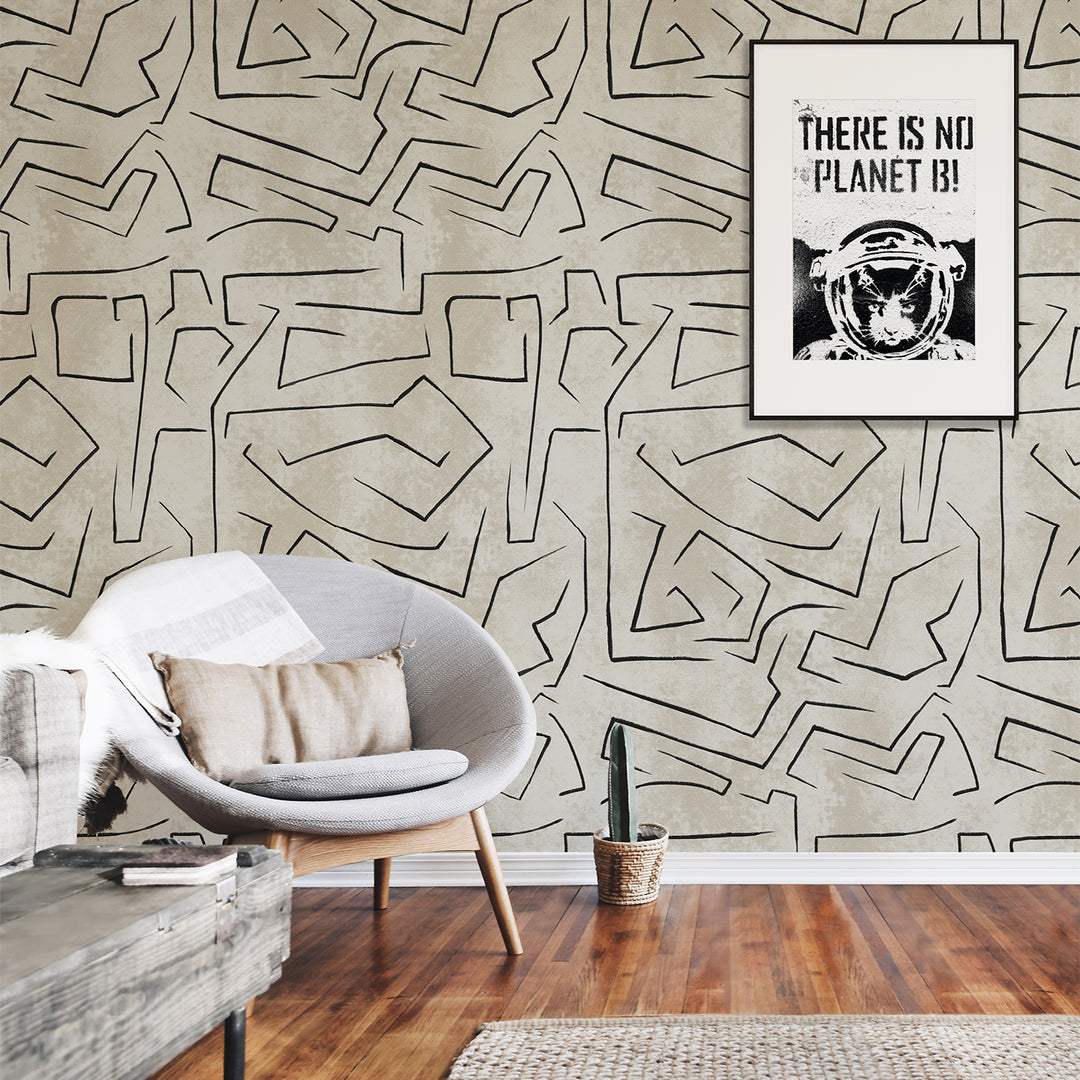 Minimal Design Art Wallpaper Wallpapers4Beginners | Artemest