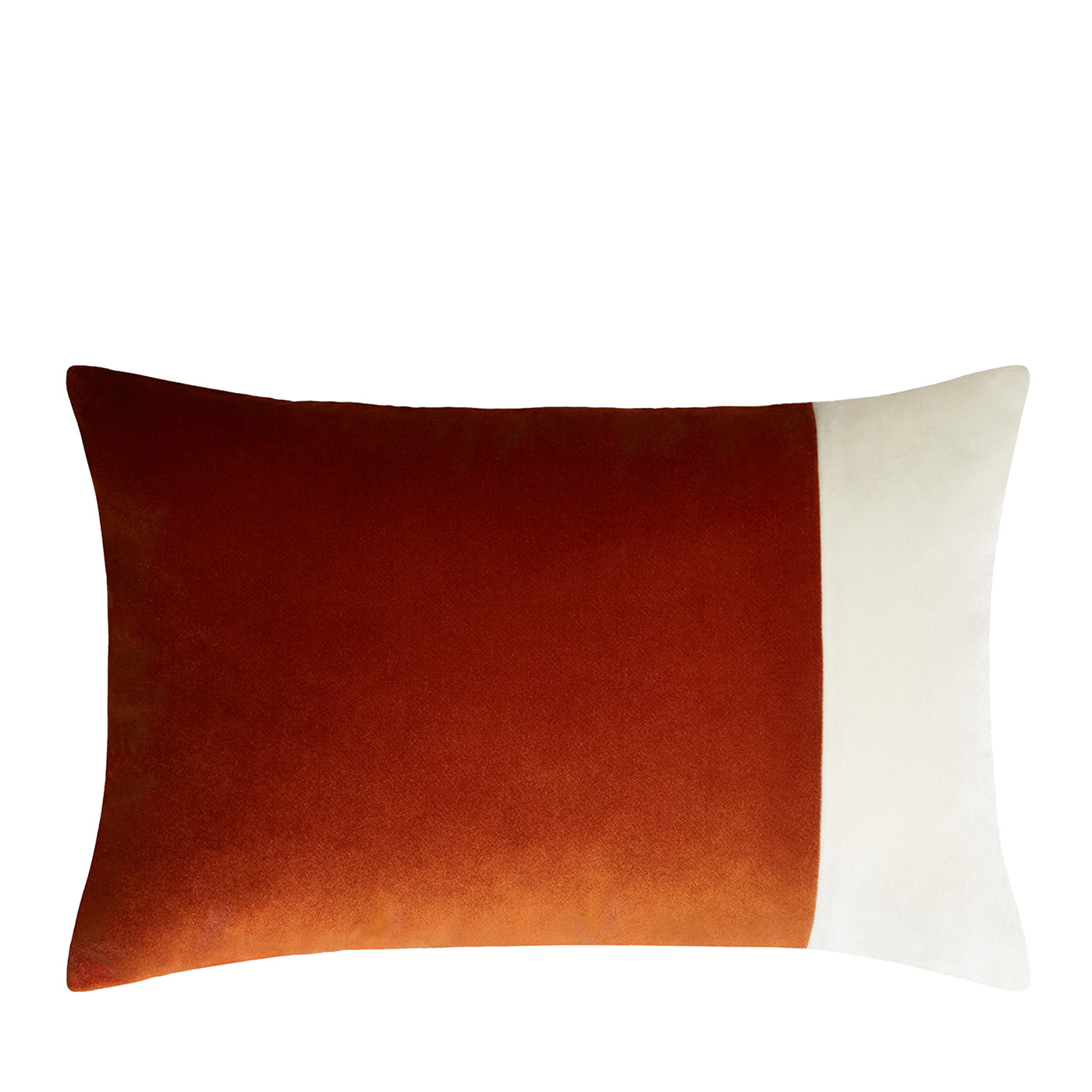 Double Brick Red and White Rectangular Cushion - Main view