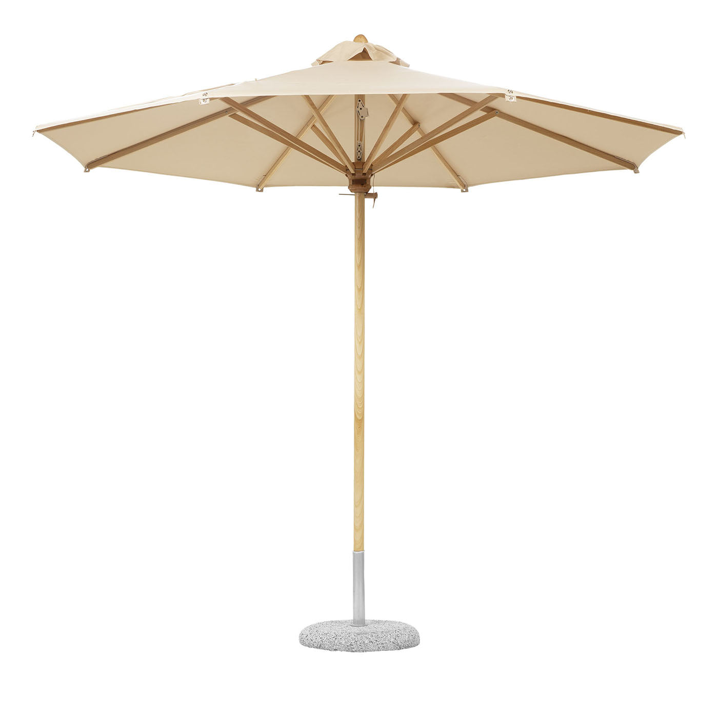 Parapluie d'extérieur rond écru - Vue principale