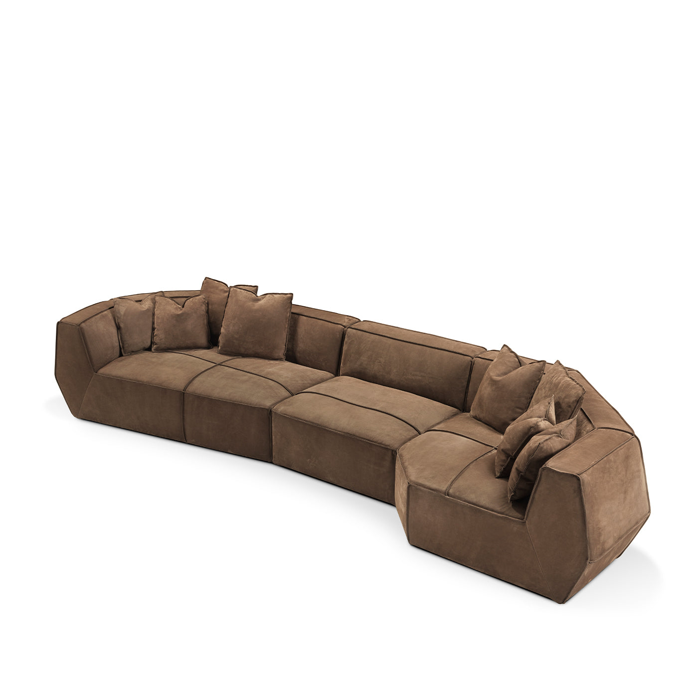 Infinito Large Brown Sofa by Lorenza Bozzoli - Alternative view 2