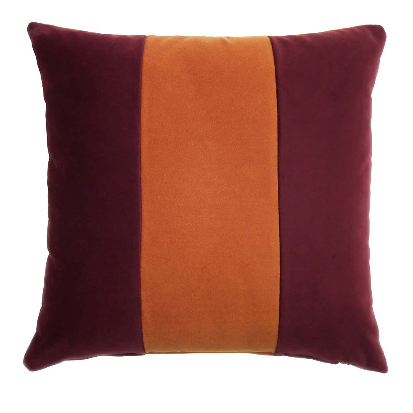 Three band Cotton Velvet Carrè Cushion - Main view