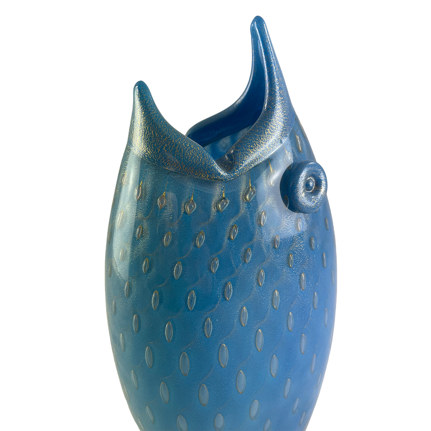 Vase en verre bleu zoomorphe Pesce - Vue alternative 1