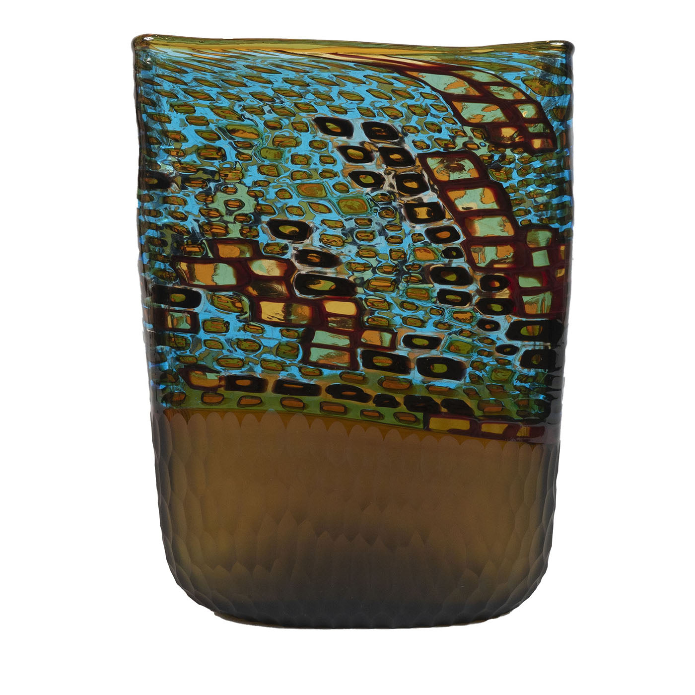 Windows Cubism Collection Turquoise Vase by Tsuchida Yasuhiko Vetreria ...