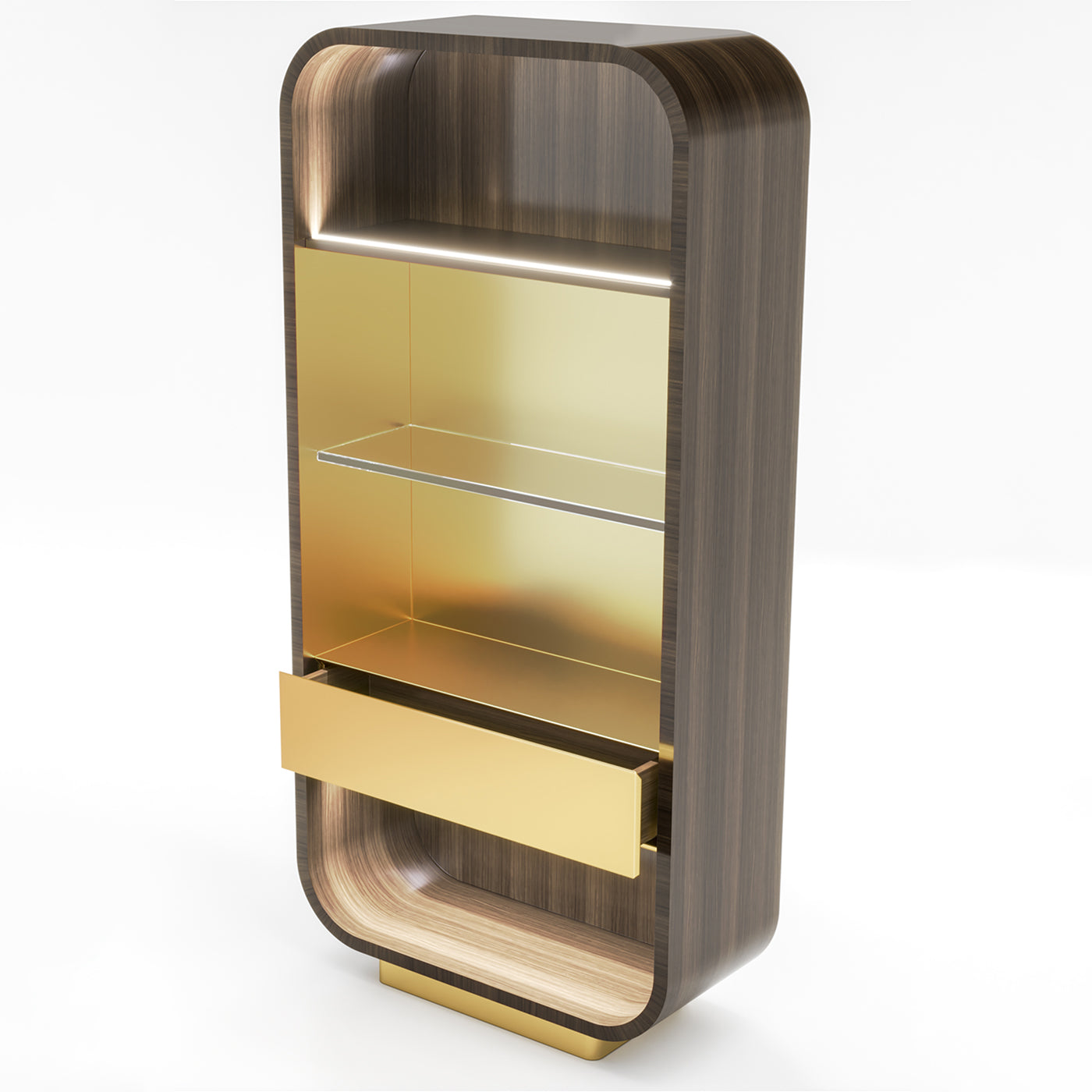 Milla Bookcase with Eucalyptus Plated Body by Eric Da Costa - Alternative view 2