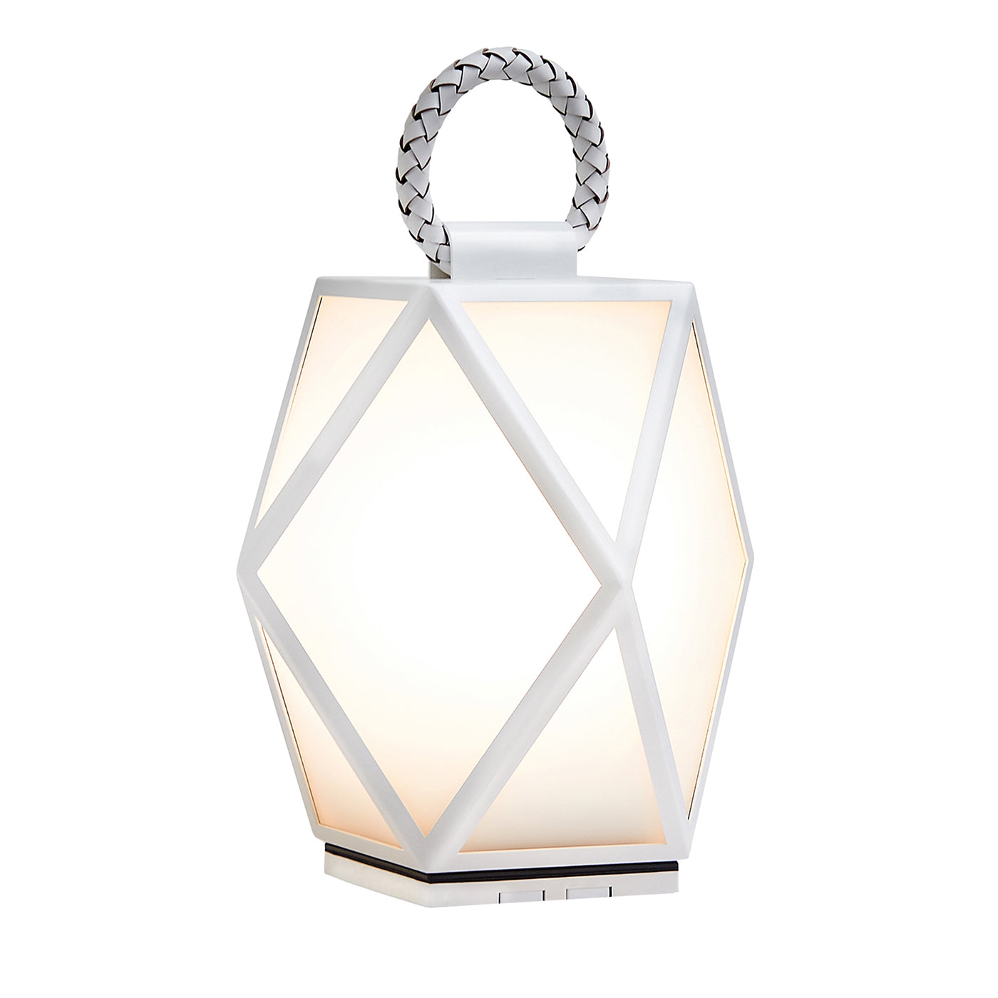 Petite lanterne d'extérieur blanche rechargeable Muse par Tristan Auer - Vue principale
