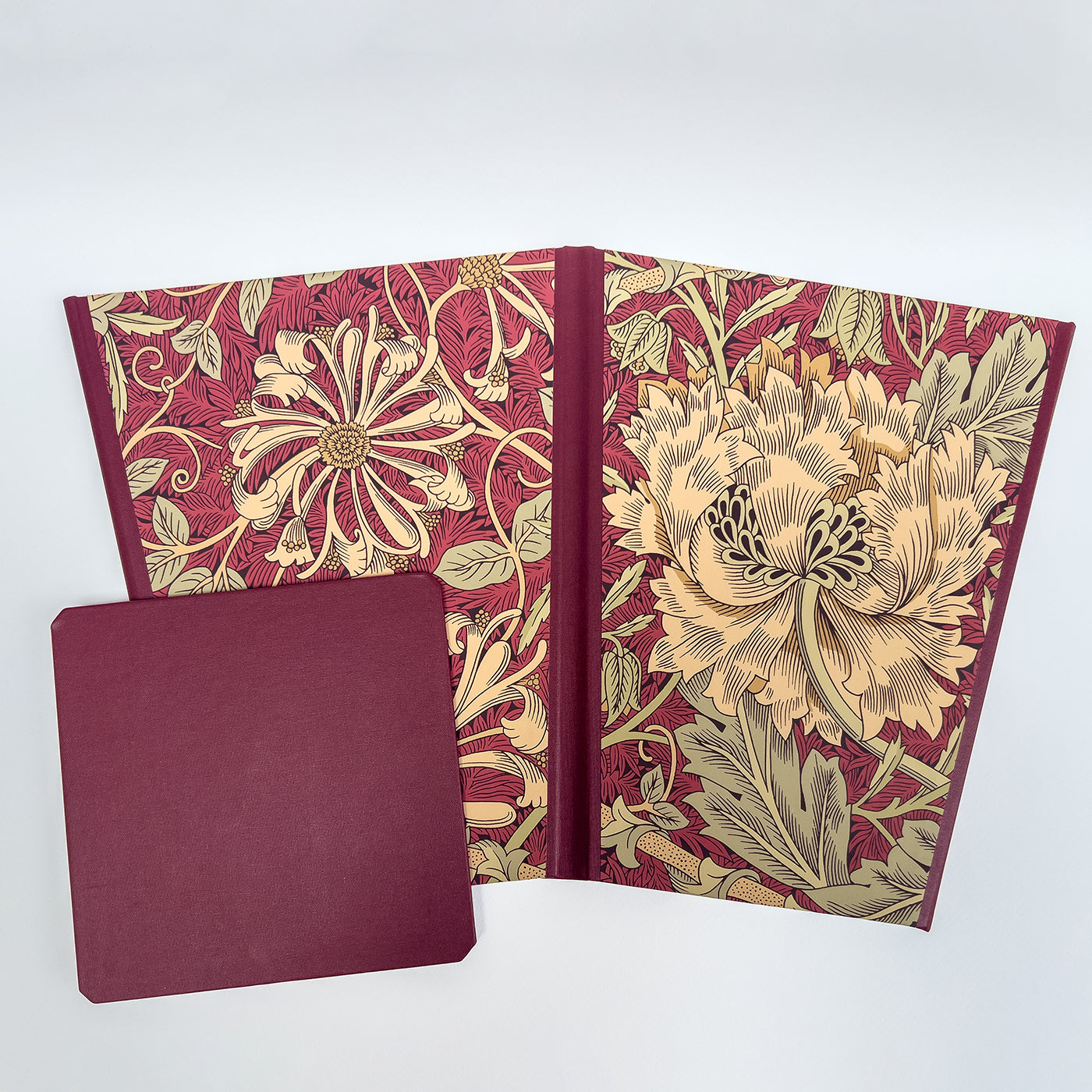 Floral Burgundy & Beige Foldable Paper Bin - Alternative view 4