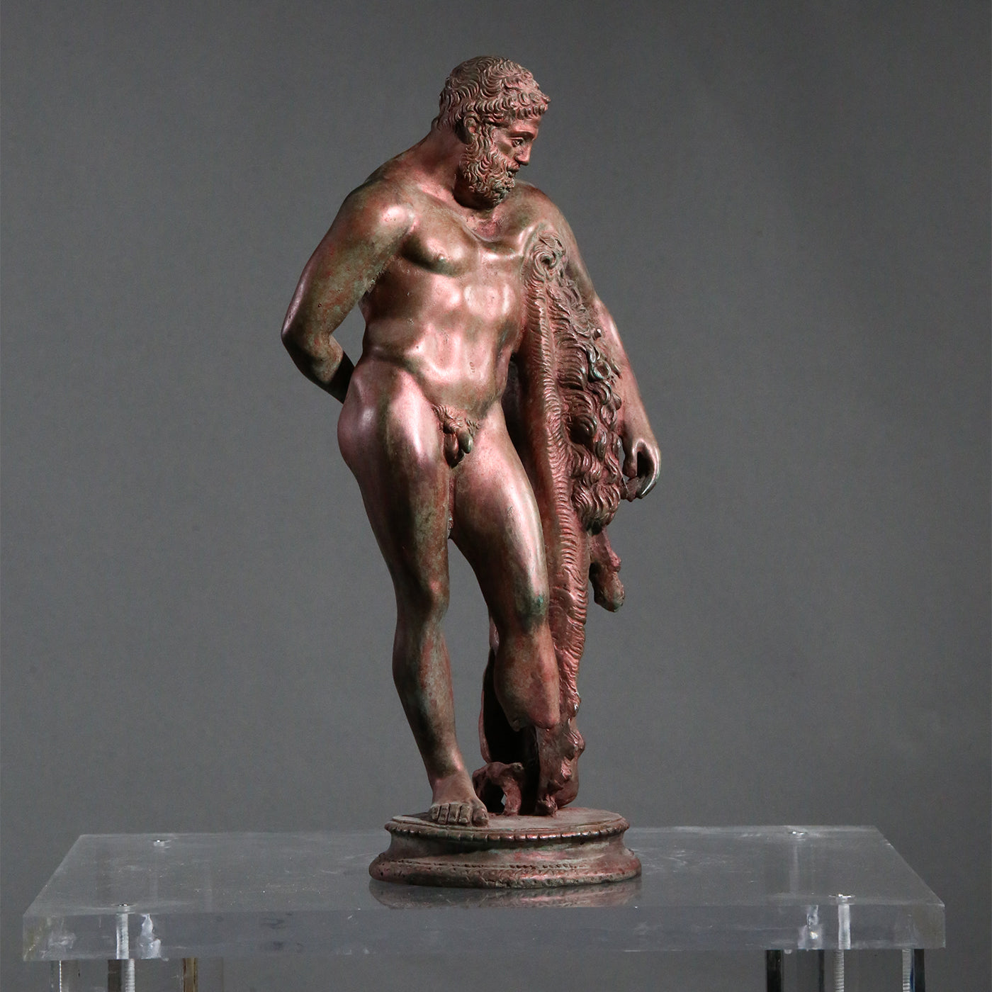 Ercole Farnese Frammento Piccolo Bronze Statuette - Alternative view 1
