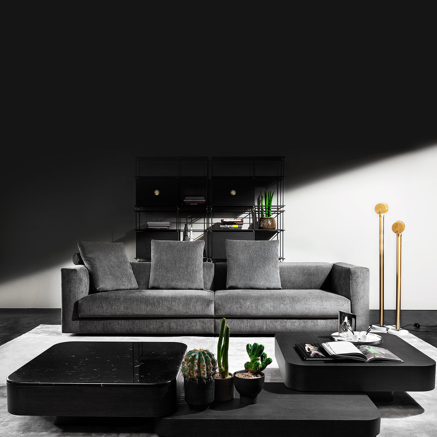 Evo 845 Large Gray Sofa by Gianluigi Landoni - Alternative view 2