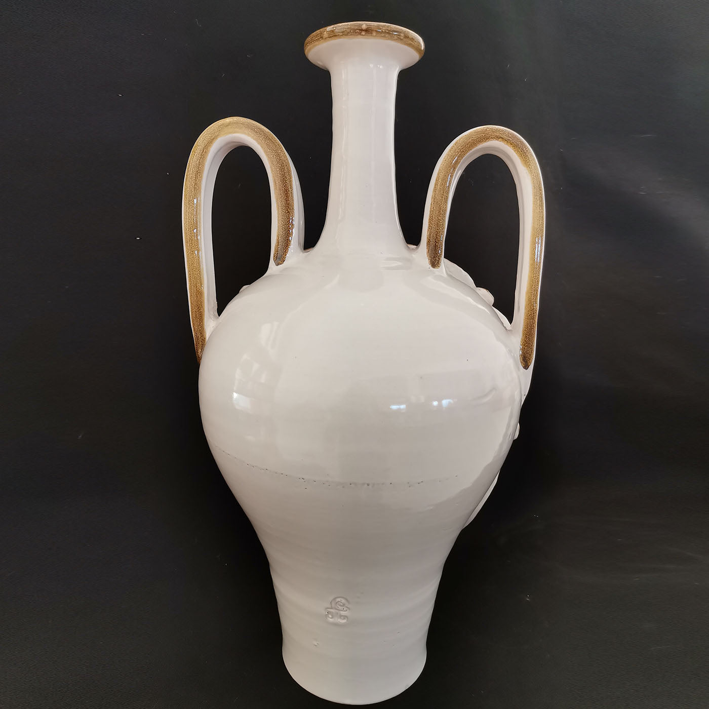Vase amphore blanc anthropomorphe - Vue alternative 3