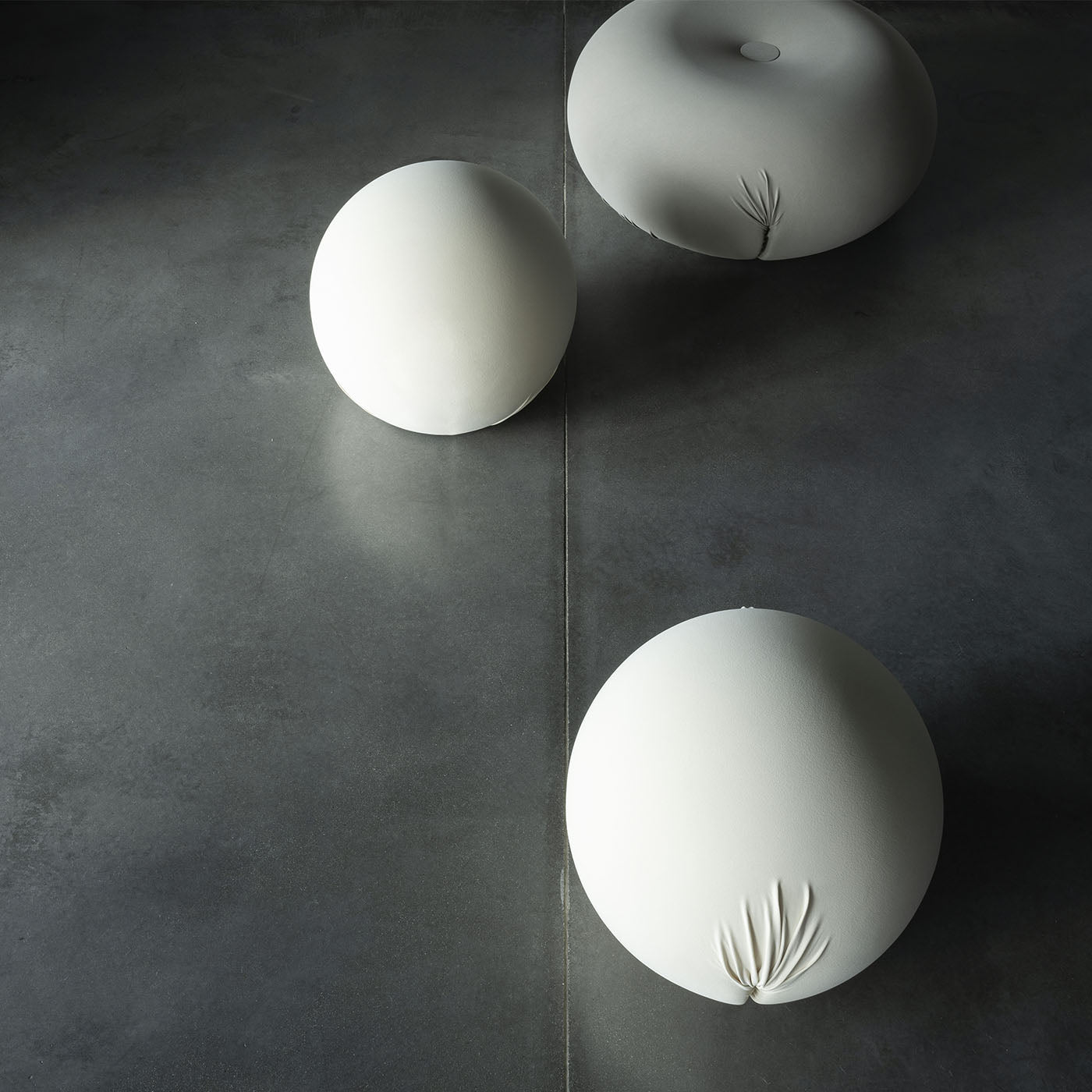 Tatino White Technical Fabric Pouf by Denis Santachiara - Alternative view 5