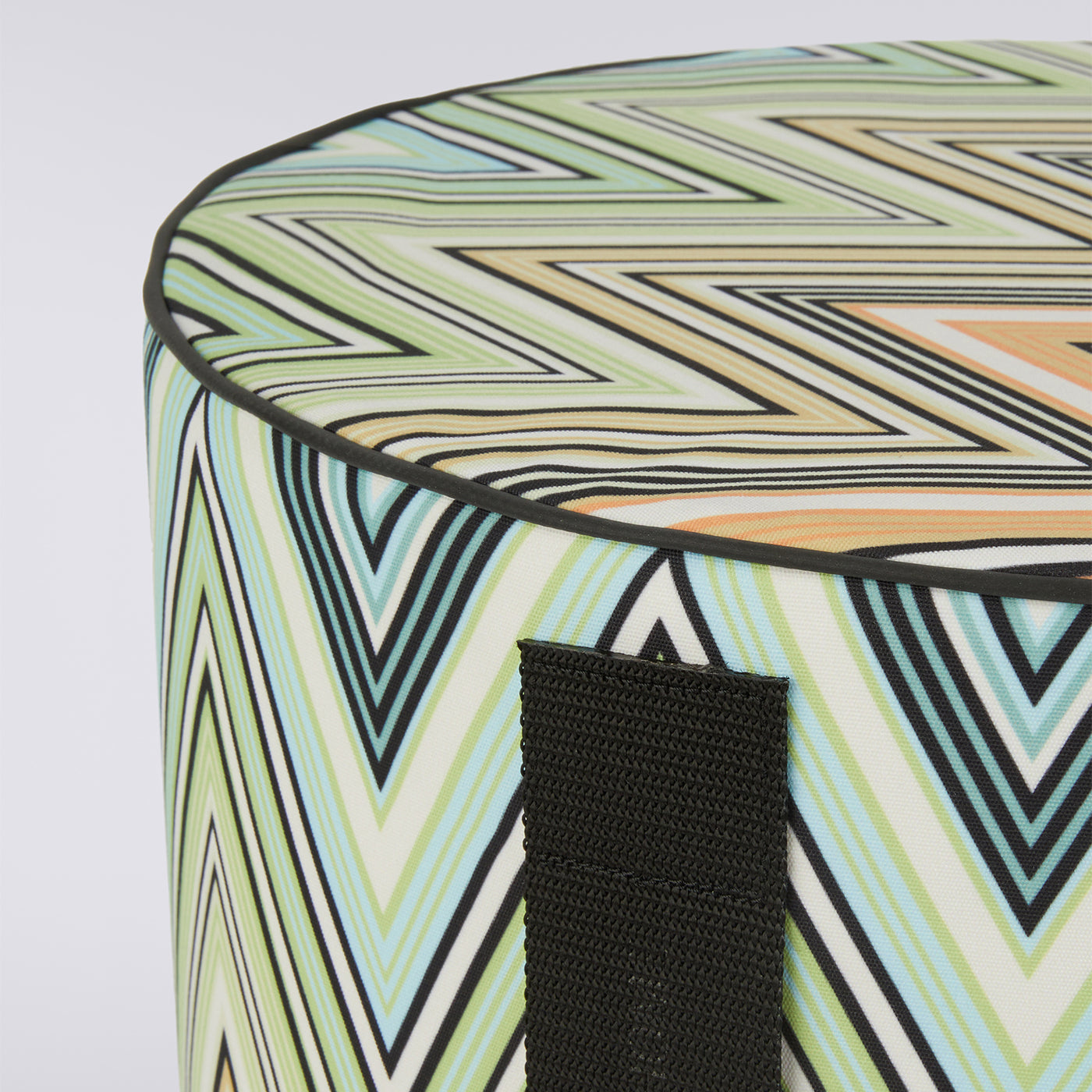 Kew Cylindrical Zigzag Pattern Outdoor Pouf #4 - Alternative view 1