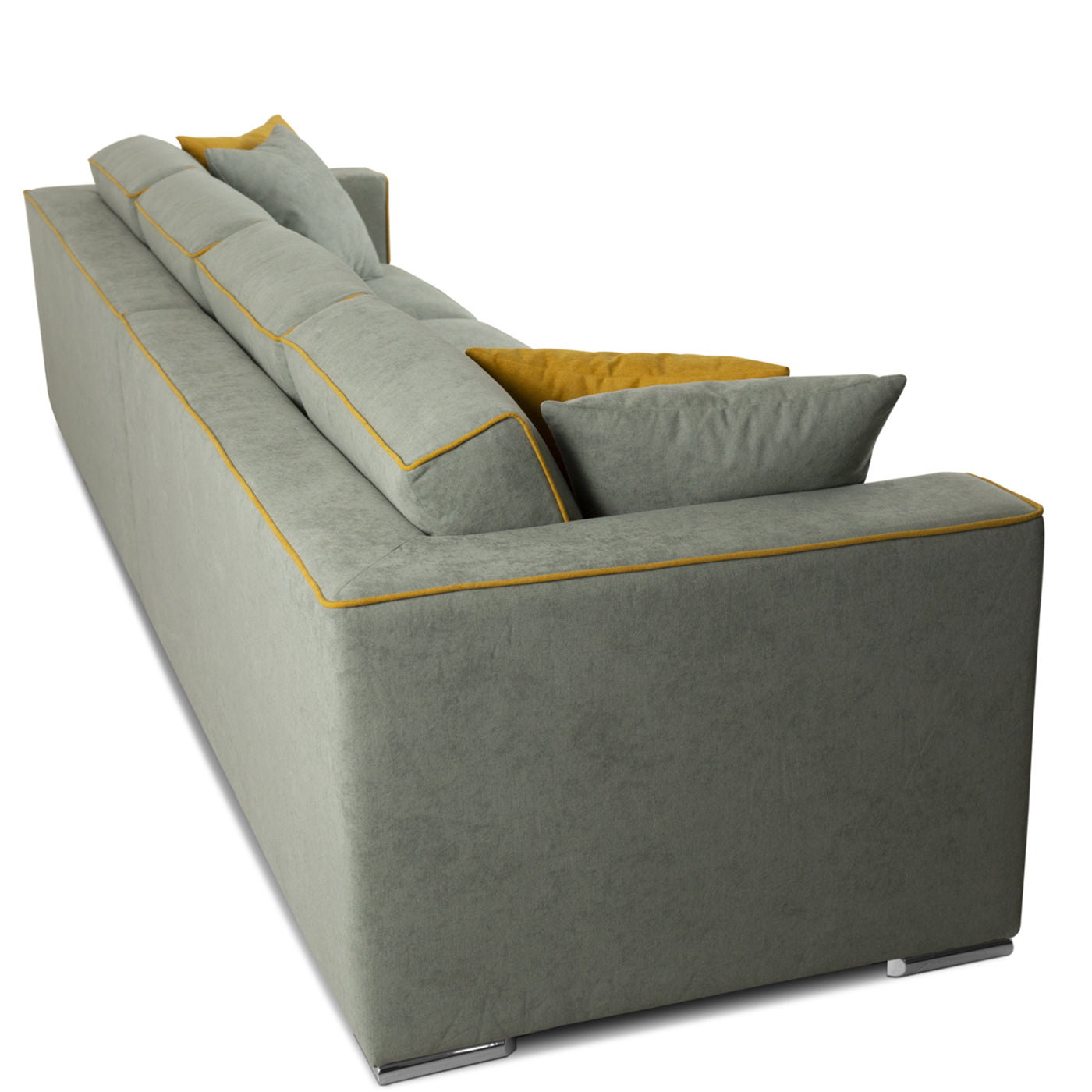Jackie 6-Seater Gray and Yellow Sofa - Alternative view 1