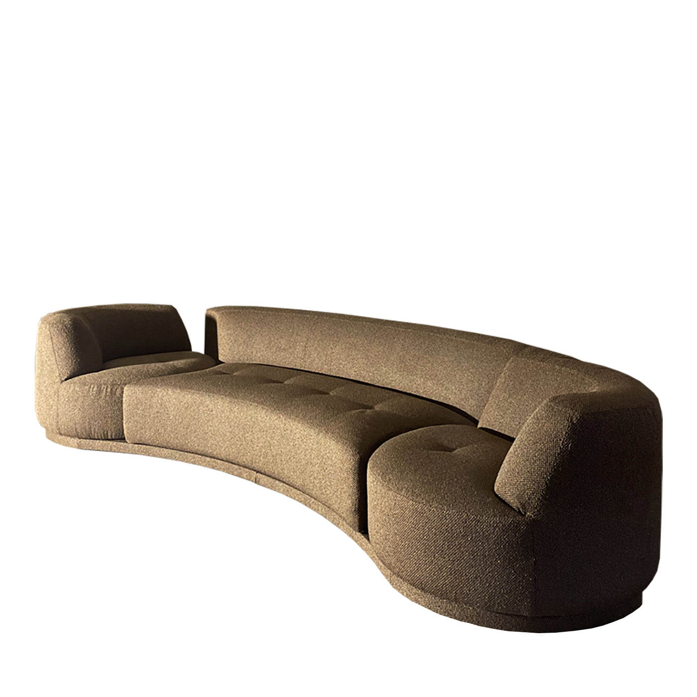 Bordone Curved Brown Sofa - Alternative view 1