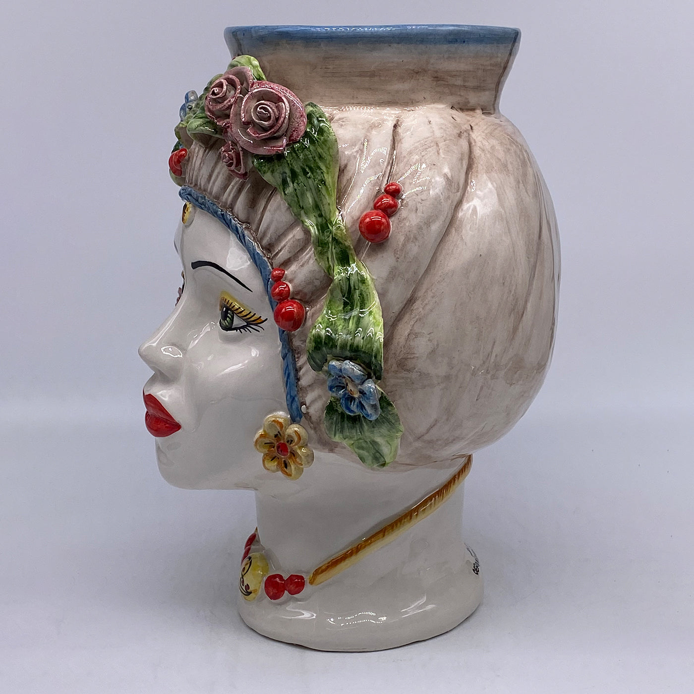 Lady Mediterraneo Vase à tête de maure Fleurs et fruits - Vue alternative 3